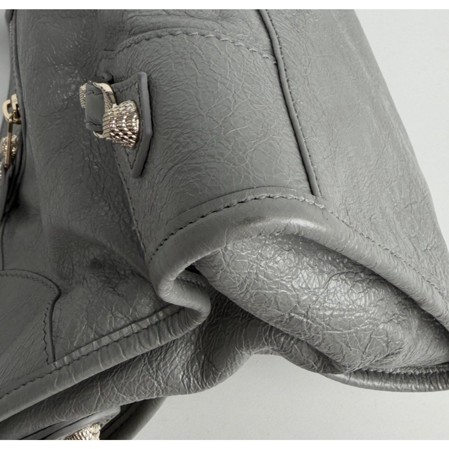 Balenciaga Agneau Lambskin Giant 12 Part Time Shoulder Bag in Gray B5