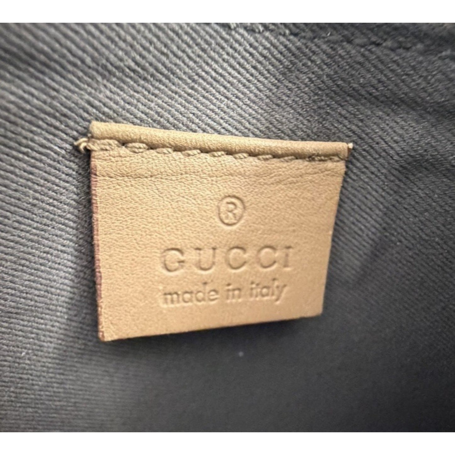 Gucci Vintage GG Canvas Tote Bag in GG Canvas with Leather Trim S