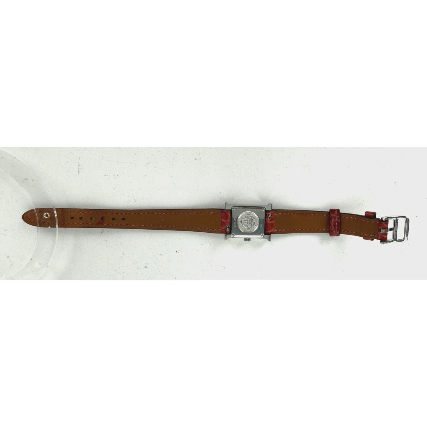 Hermes Heure H Watch Mother-of-Pearl Dial & Pink Alligator Leather Strap 2013