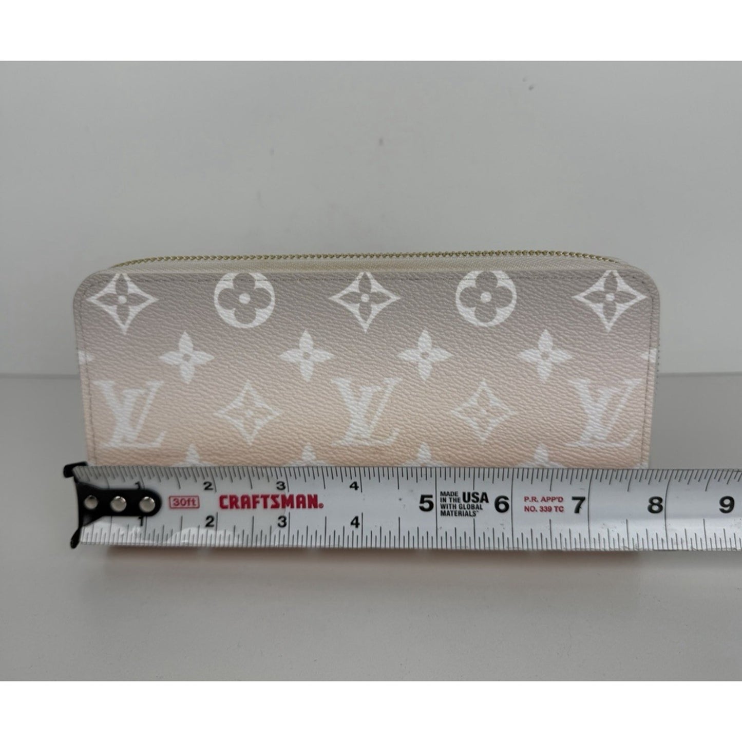 Louis Vuitton Zippy Wallet in LV Monogram Gradient Mist Brume Coated Canvas NFC