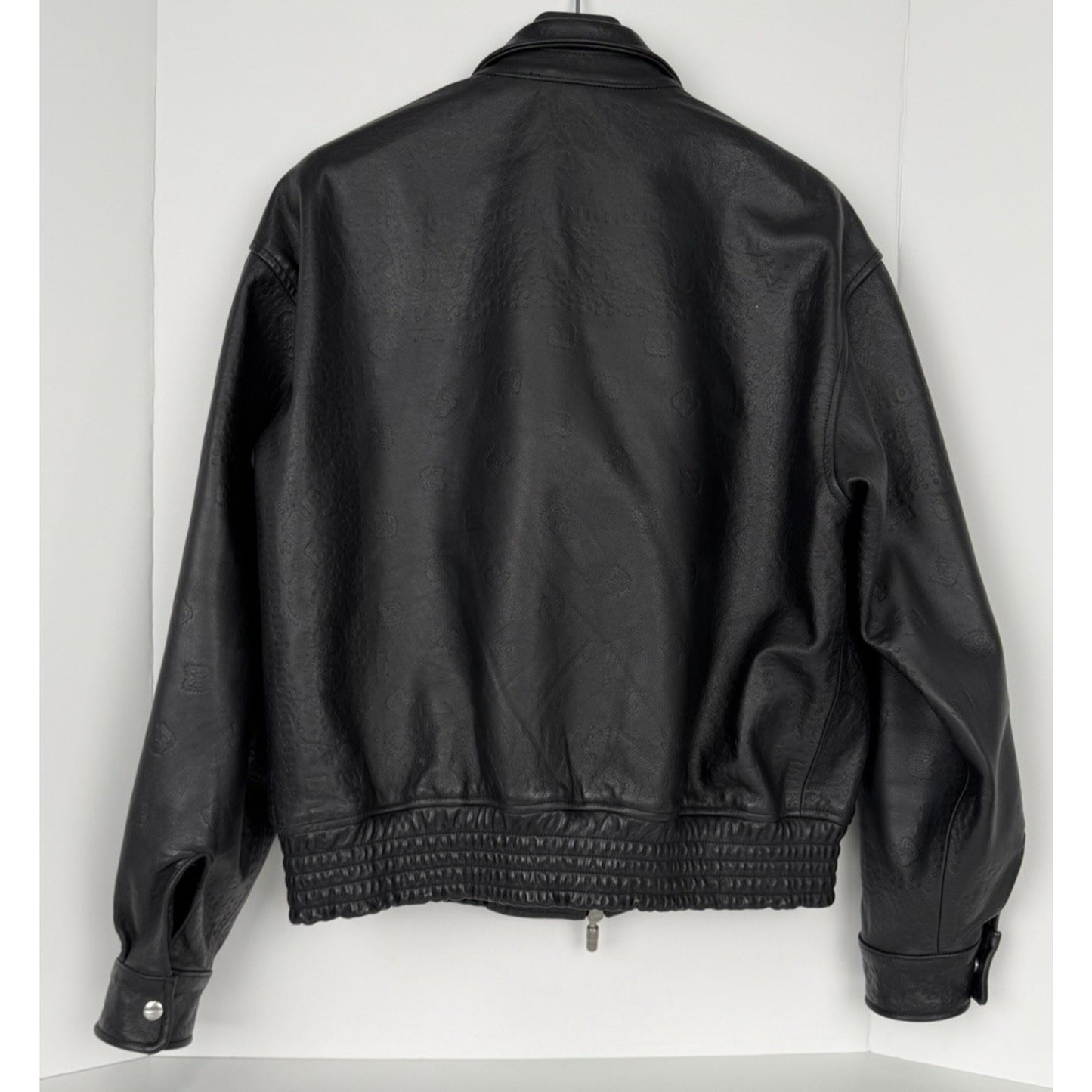 Rhude Leather Embossed Suit Jacket in Black Leather Size M