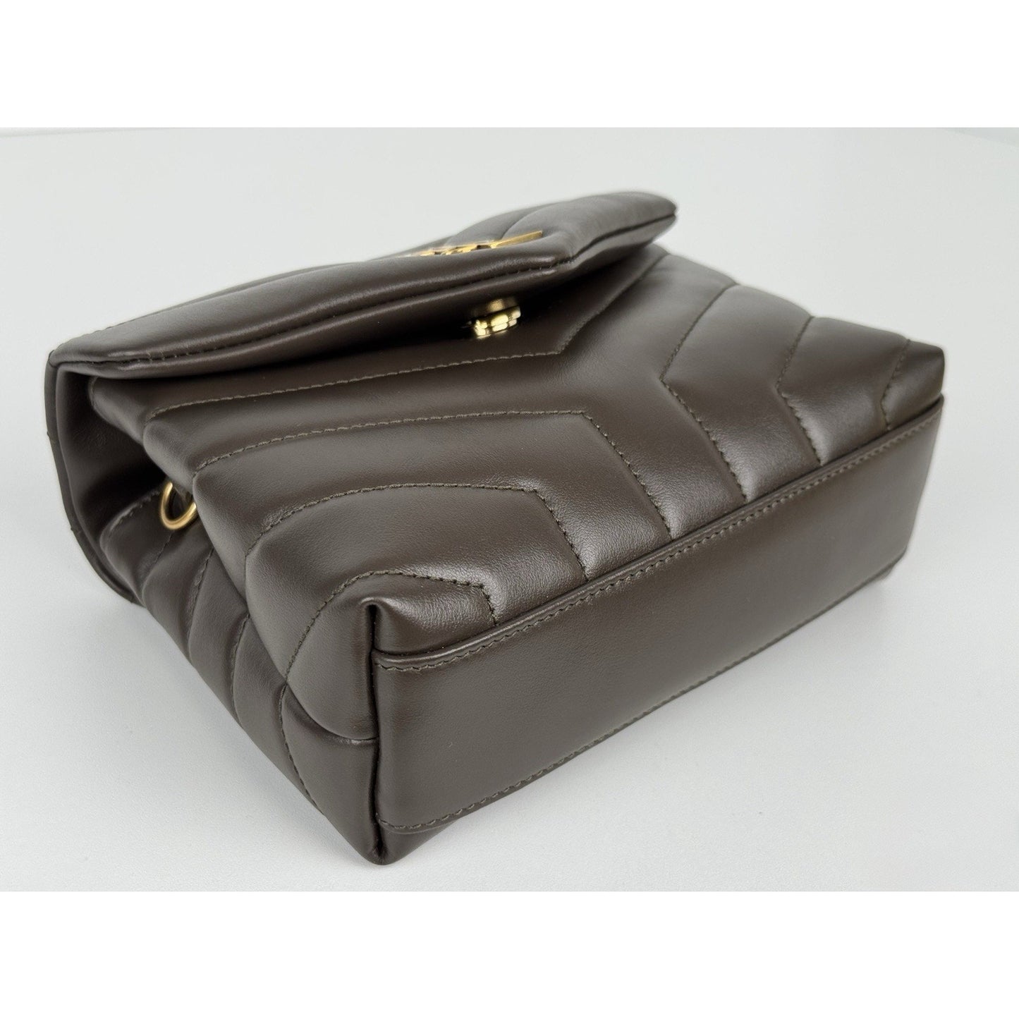 Saint Laurent Toy Loulou Y-Quilted Crossbody Bag Dark Green C-6