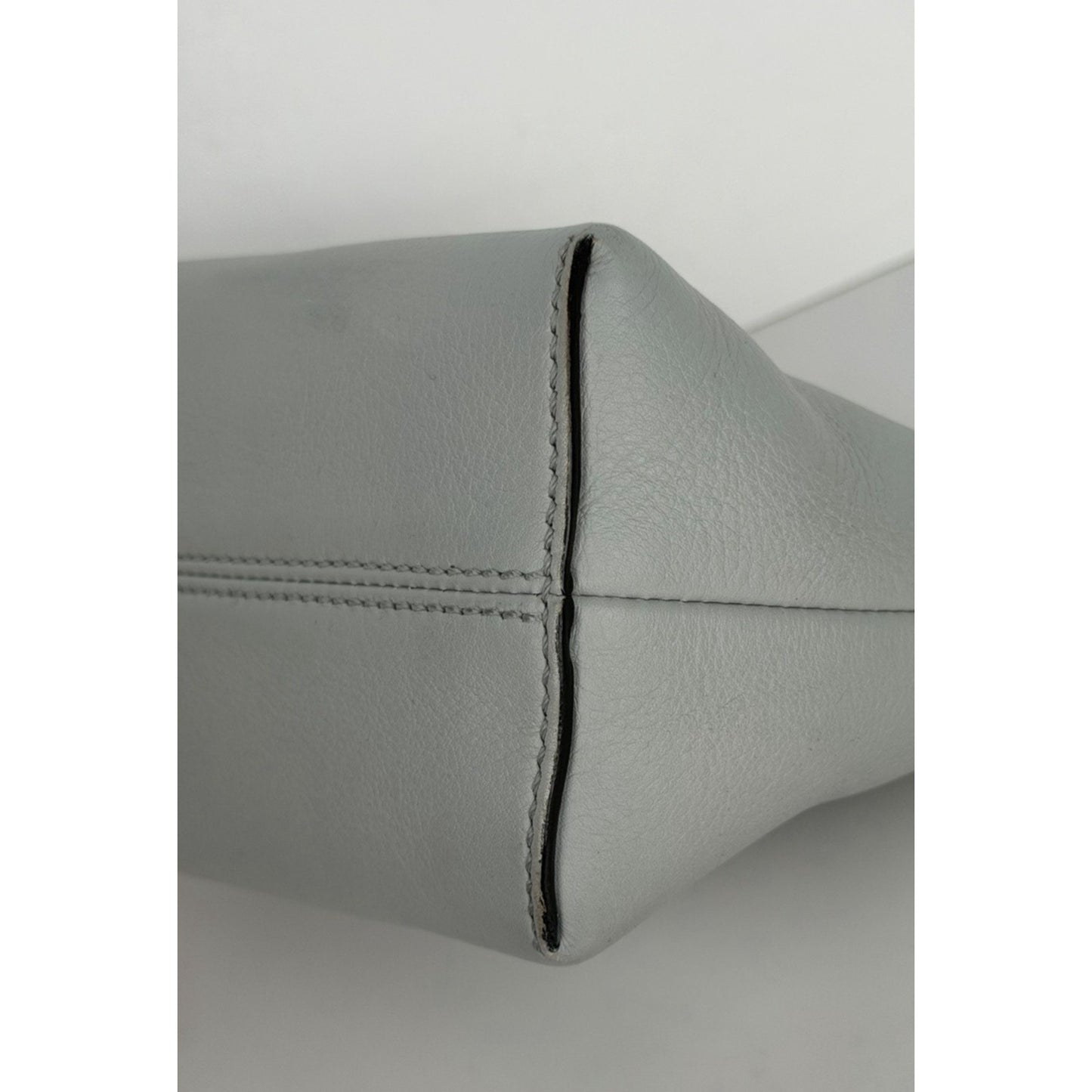 Fendi By The Way Handbag Mini Light Blue and Gray Leather with Etoupe DetailsS06