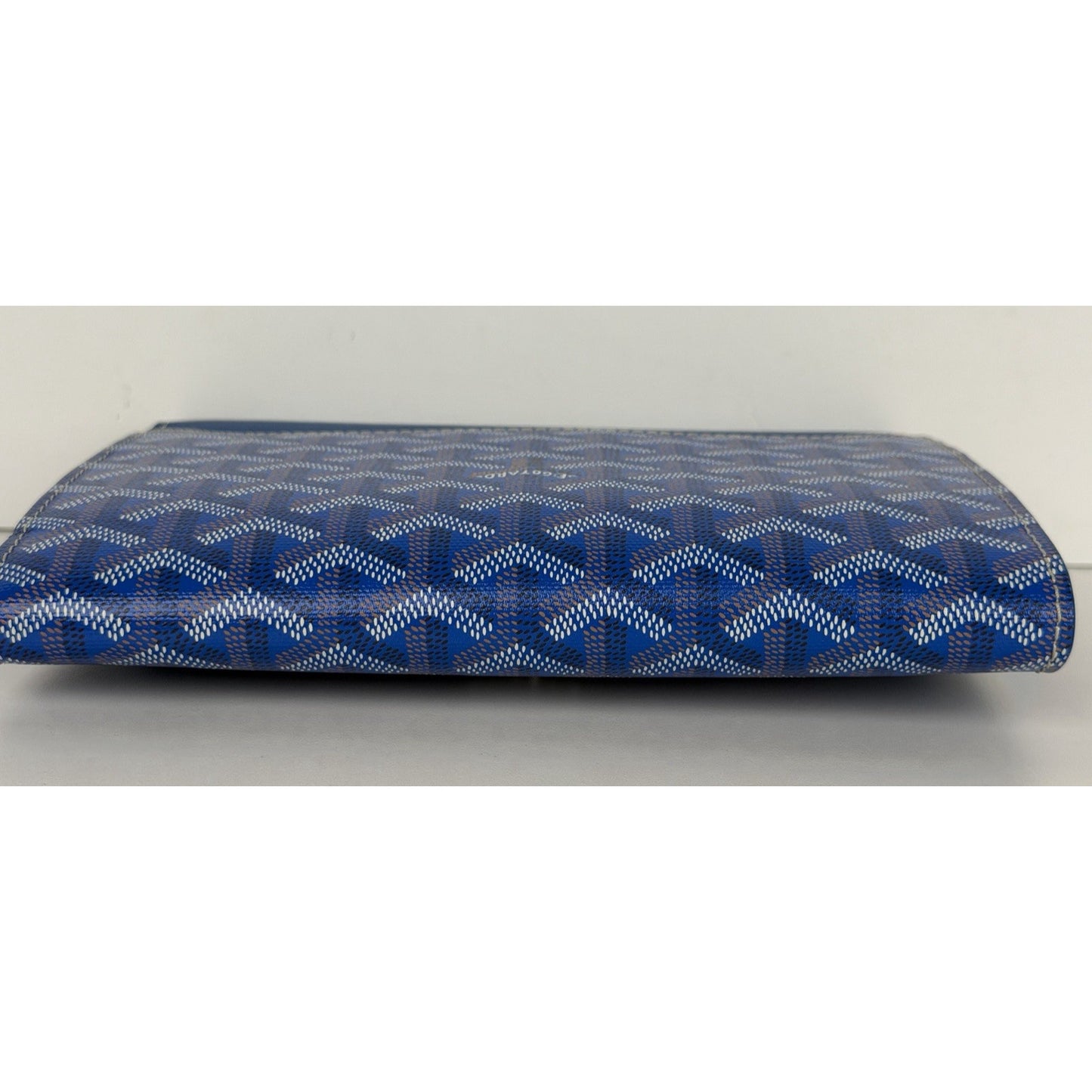 Goyard Chypre Wallet-Pouch Sky Blue Goyardine Canvas & Palladium G-Clasp D8