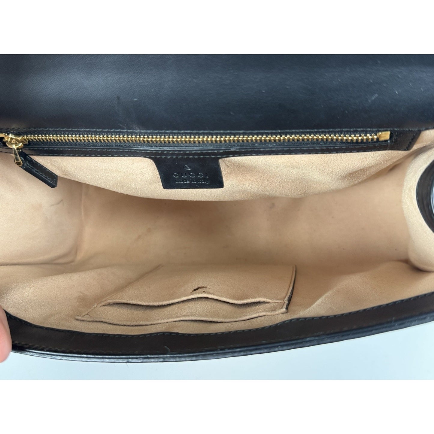 Gucci Padlock Shoulder Bag Black Guccissima Leather with Gold Hardware D-1