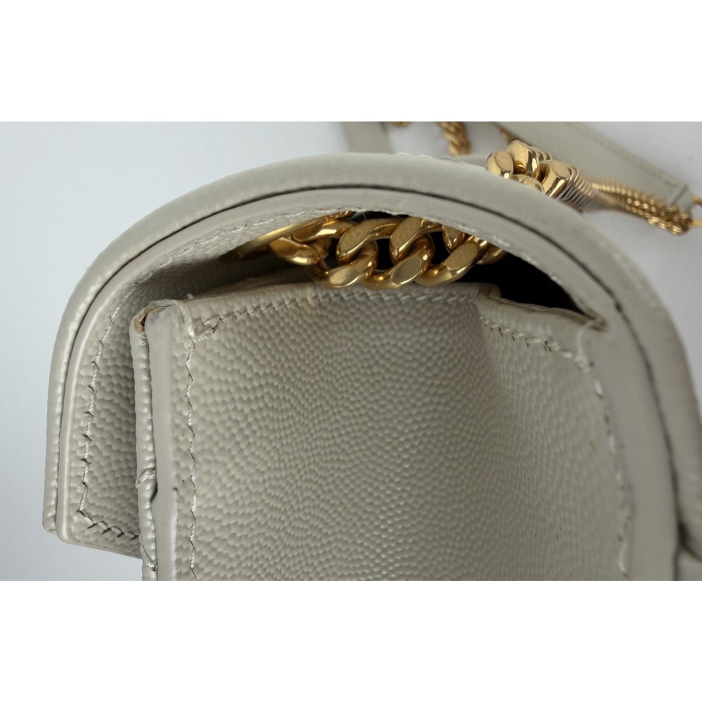 Saint Laurent Matelasse Grain De Poudre Envelope Bag Medium Chevron Quilting E2