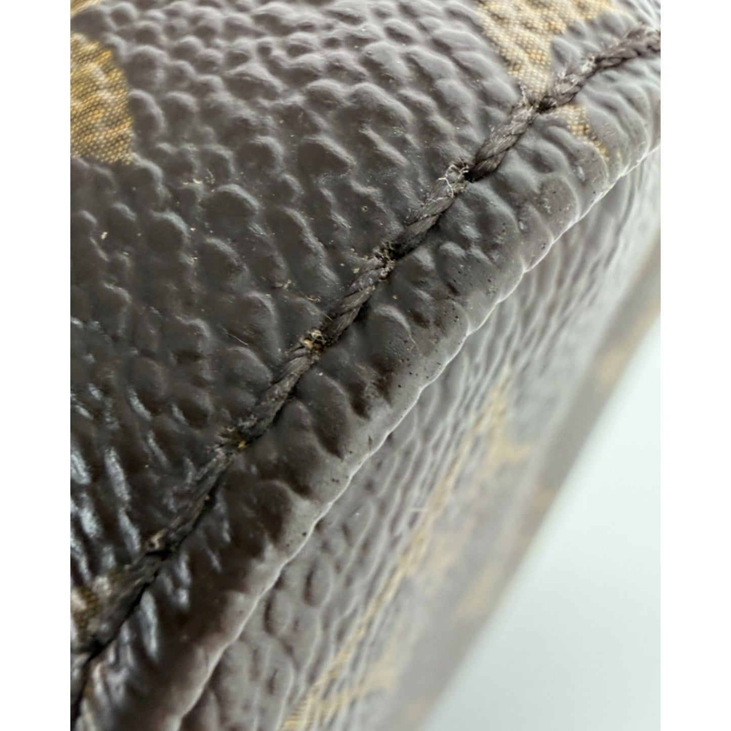 Louis Vuitton PM Looping Bag Monogram Canvas Vachetta Leather Handle 2006 S