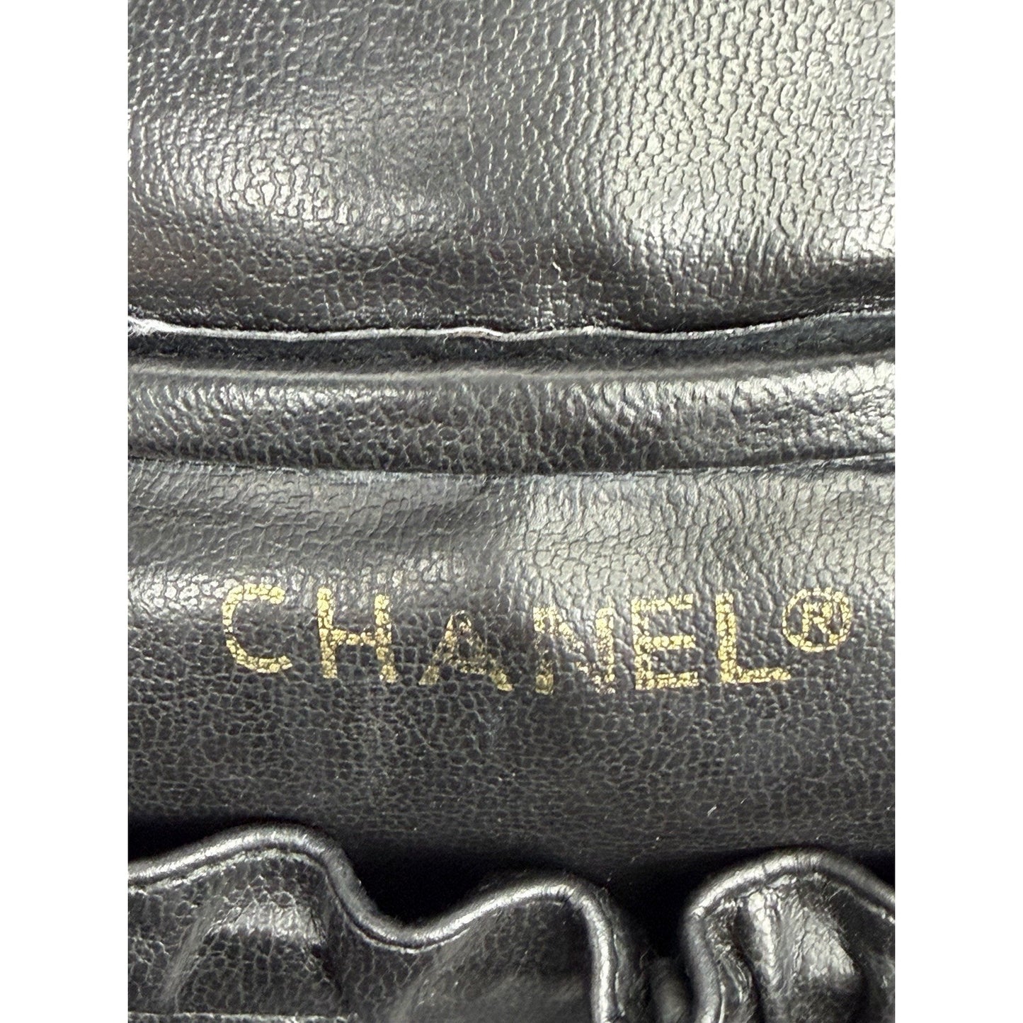 Chanel Vanity Case Vintage Black Quilted Lambskin Top Handle 1989-1991 S11