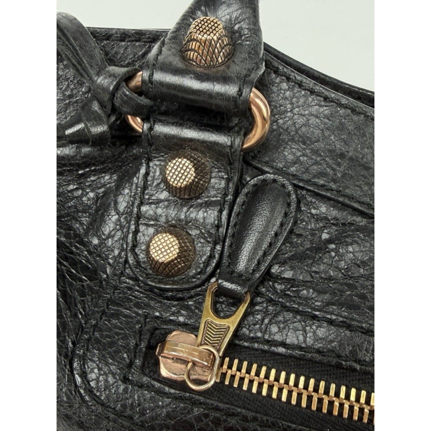 Balenciaga Agneau Giant 12 Mini City in Black Leather and Gold-Tone Hardware S12