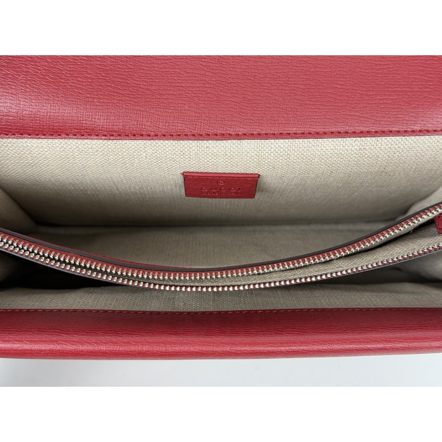 Gucci Dionysus Medium Shoulder Bag Blooms Print in Red Calfskin Leather S16