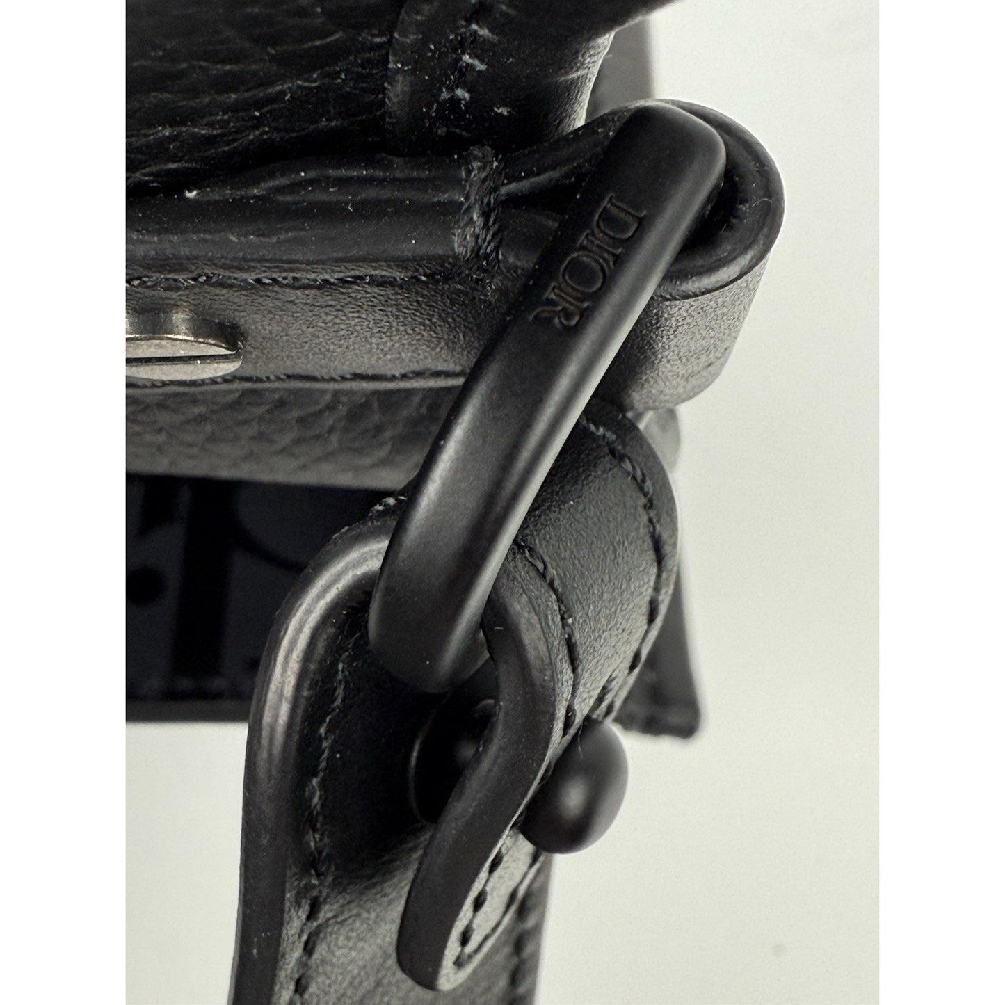 CHRISTIAN DIOR Gallop Flap Black Leather [Mini] Messenger Bag