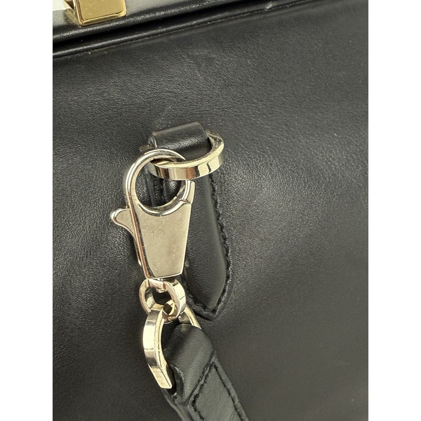 The Row Black Leather Doctor Bag