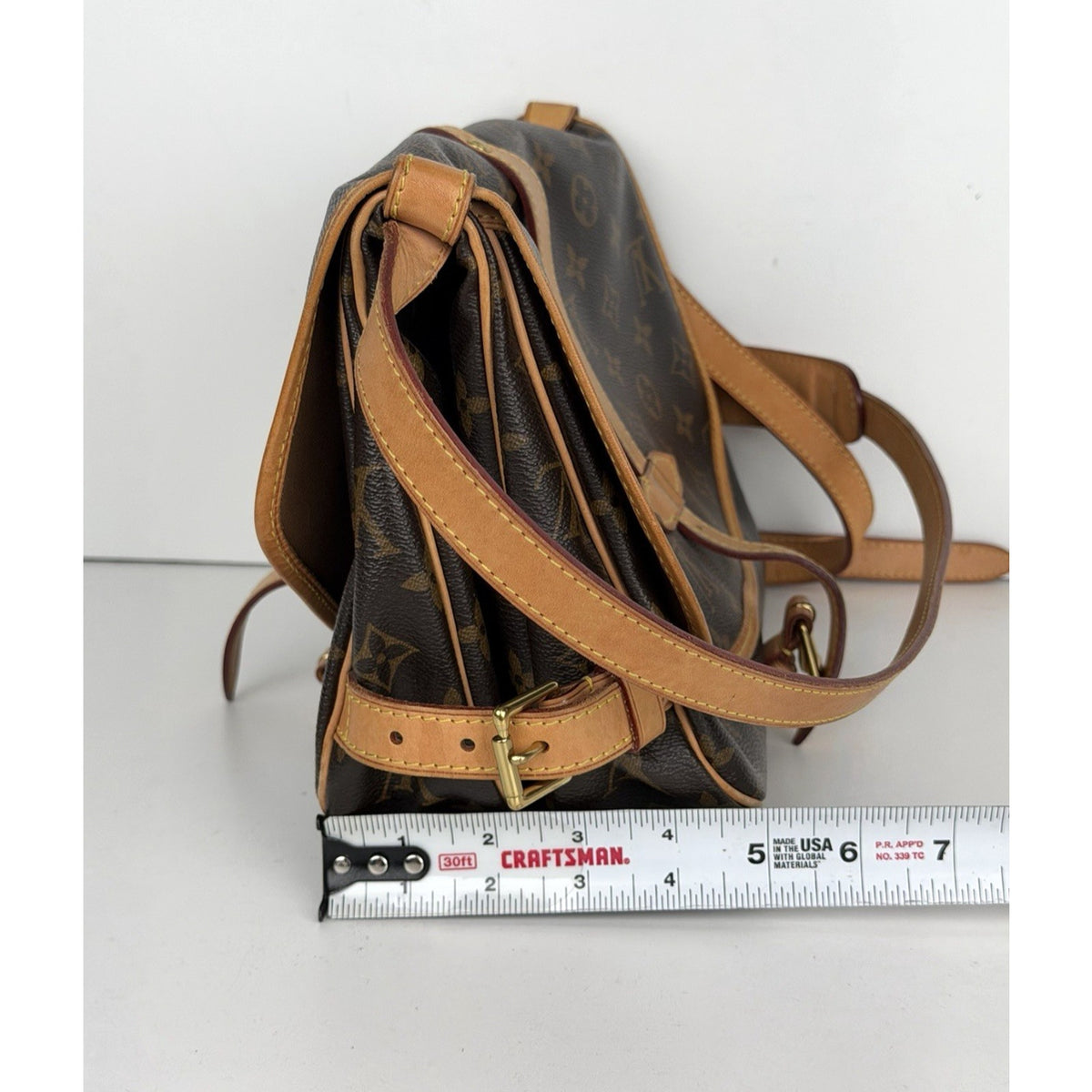 Louis Vuitton Saumur 30 Shoulder Bag in Brown Monogram Coated Canvas 2012 S-11