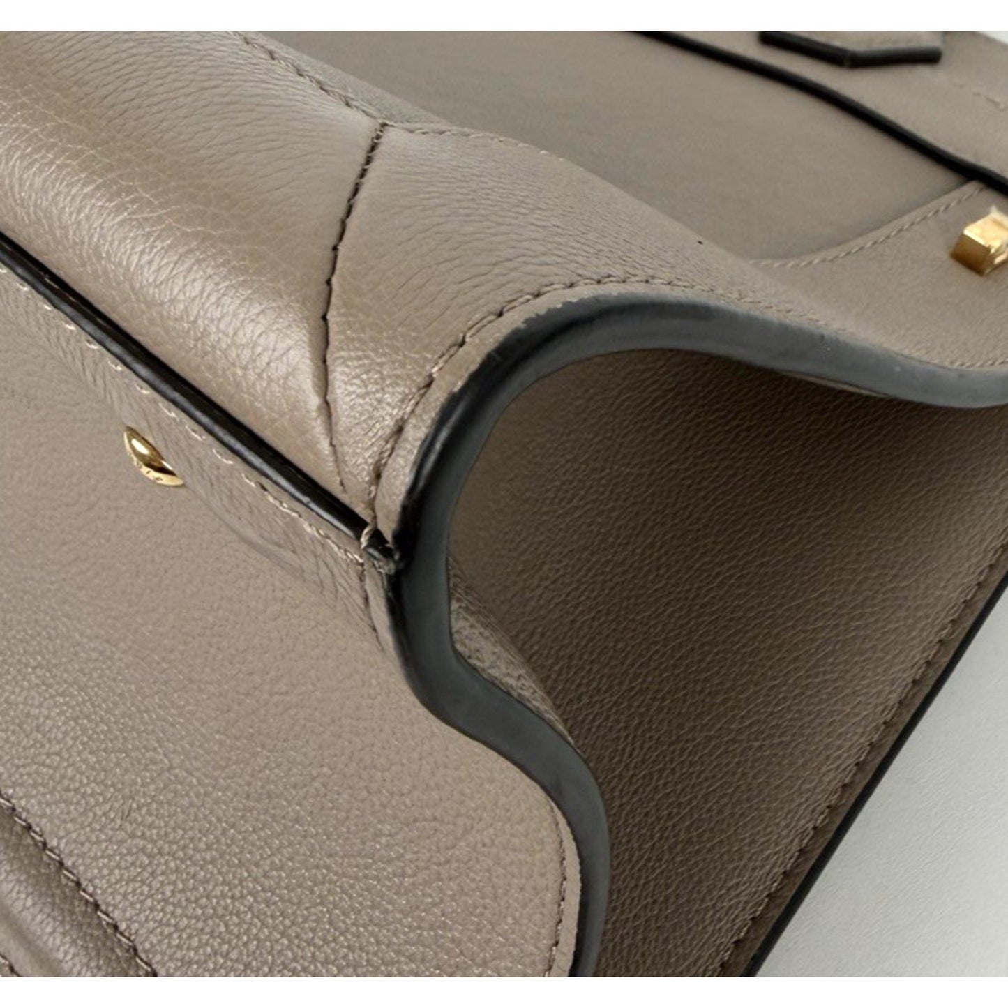 Louis Vuitton City Steamer MM Bag in Galet Gray Calfskin Leather NFC E-5