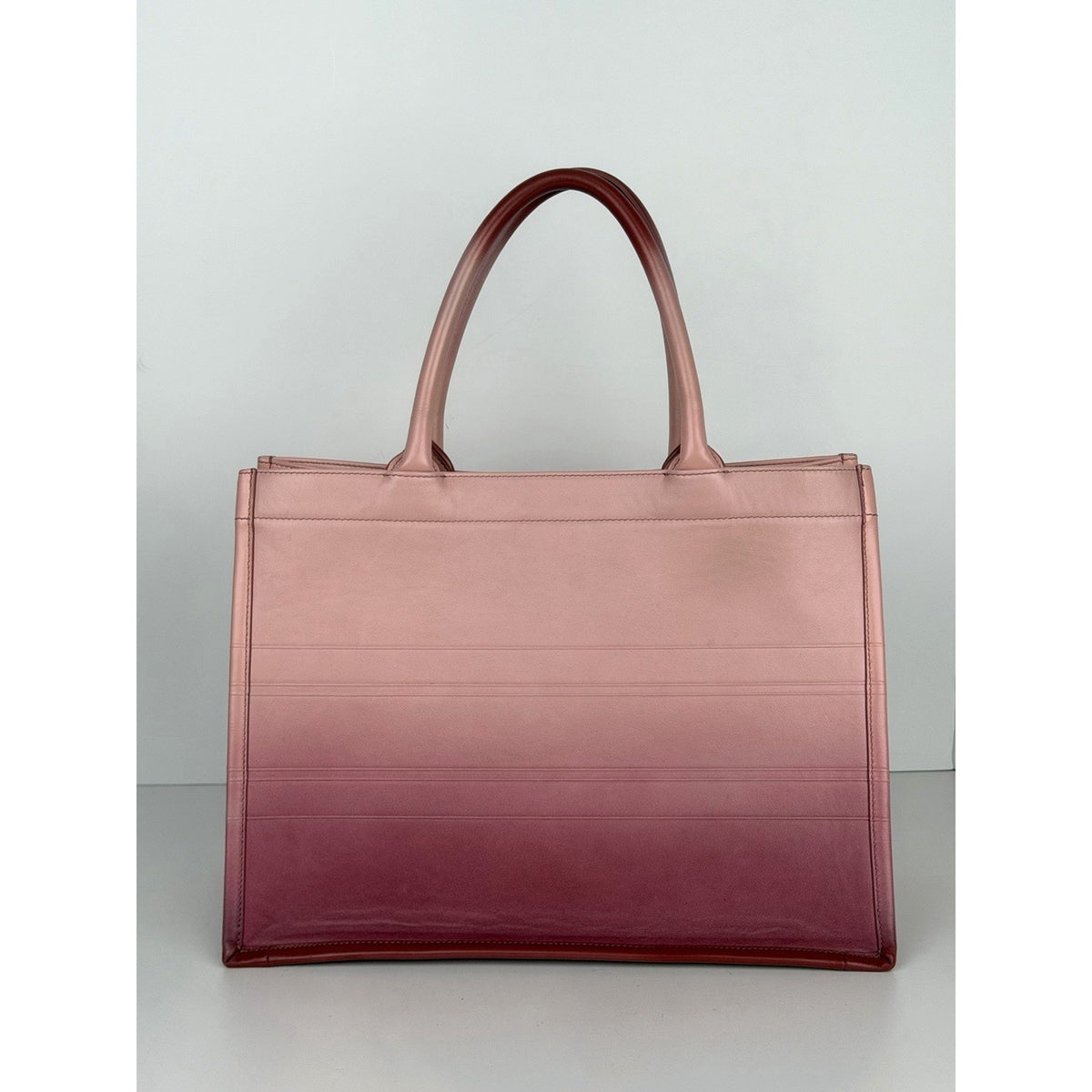Christian Dior Book Tote Medium Shoulder Bag in Gradient Pink Leather 2021 E-3