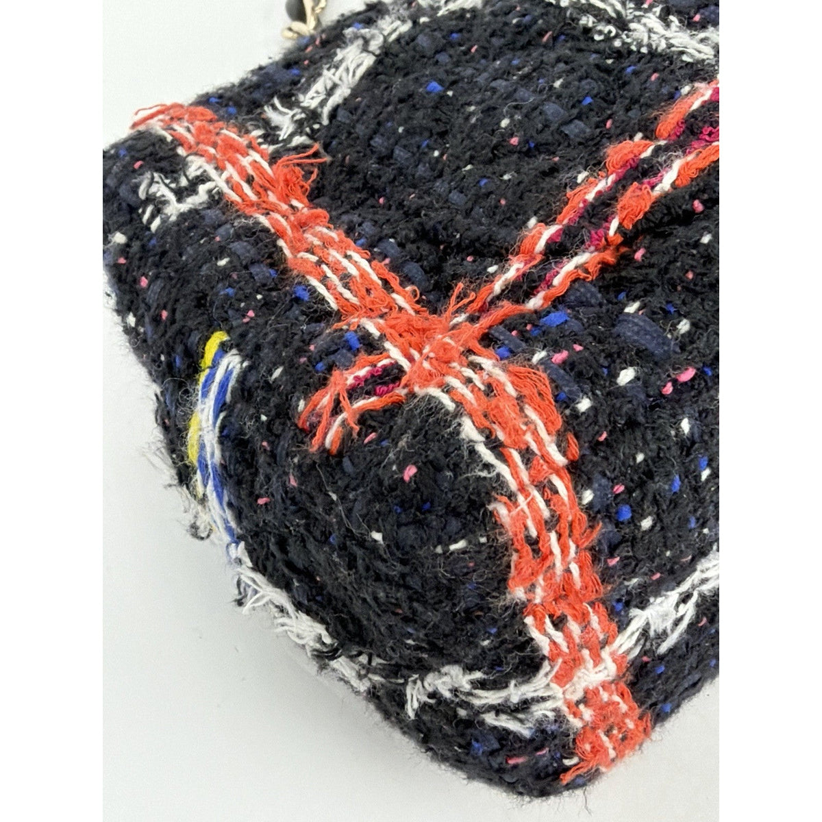 Chanel Classic Single Flap Bag Mini in Multicolor Plaid Tweed Fabric 2020 C2