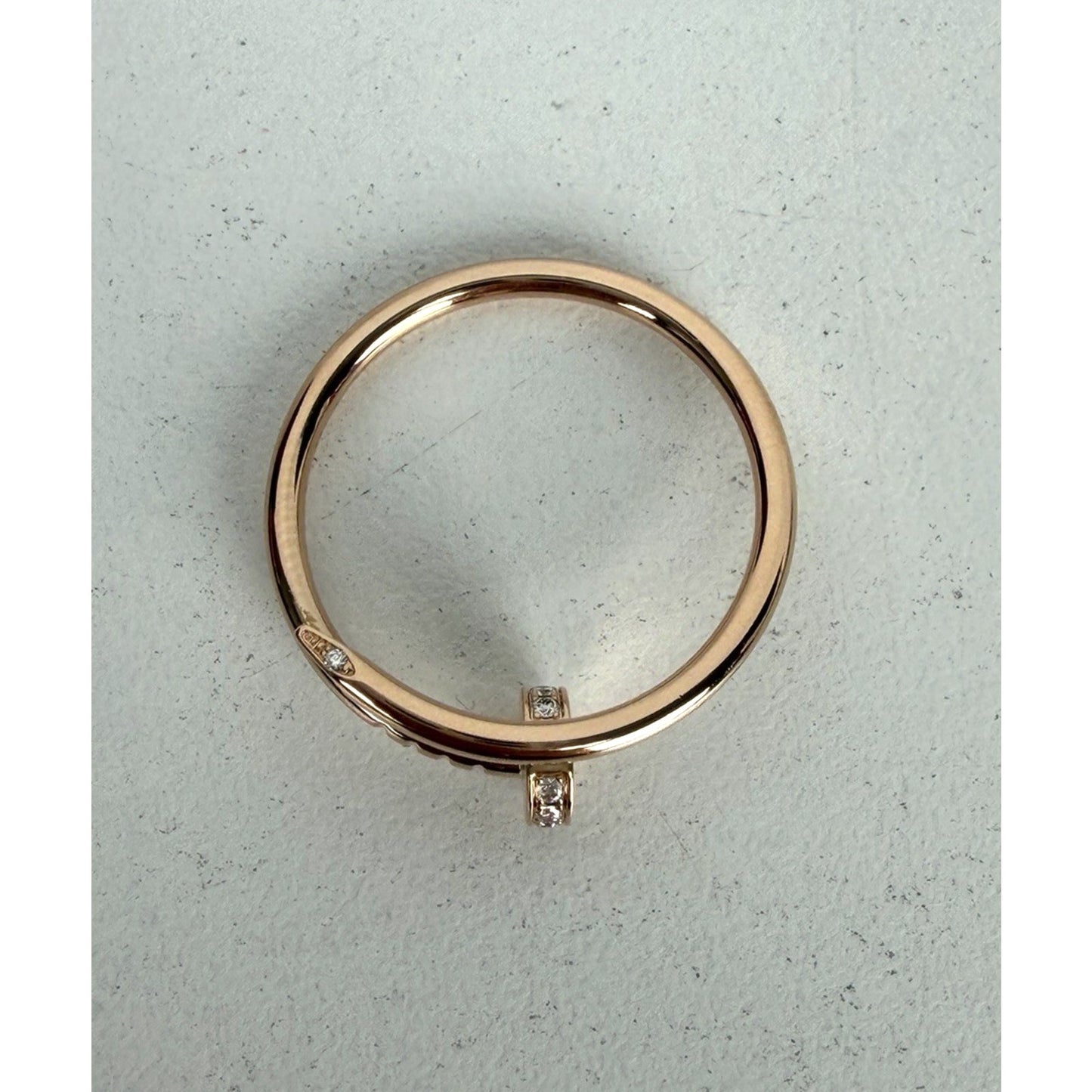 Cartier Juste Un Clou Small Model Ring in 18k Rose Gold with Diamonds Size 58