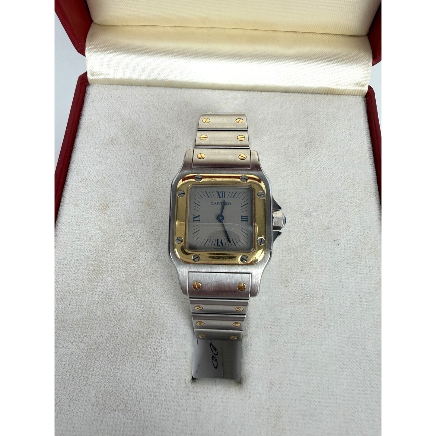 Cartier Santos De Cartier Galbee Watch in Stainless Steel & 18k Yellow Gold
