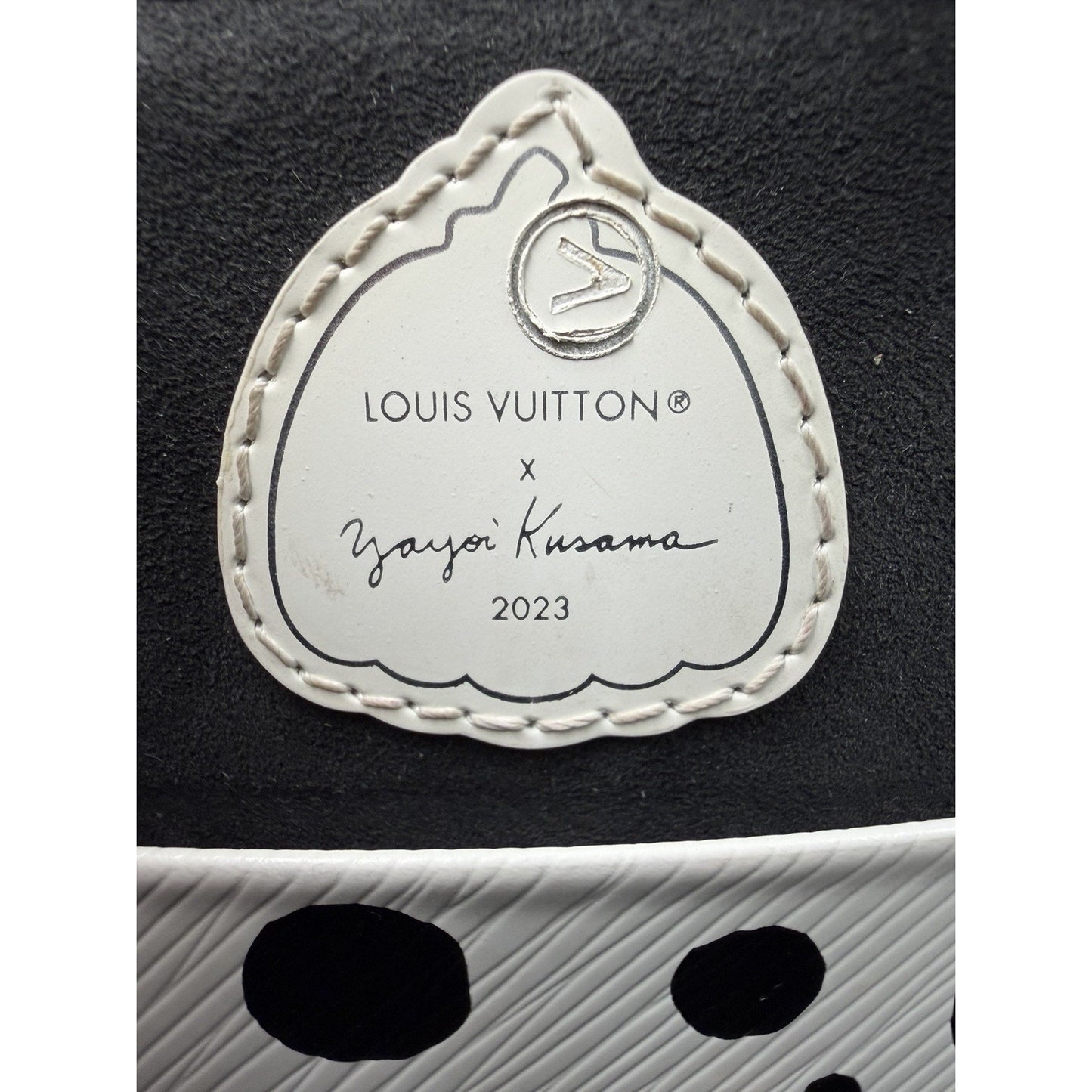 Louis Vuitton x Yayoi Kusama Alma BB Handbag in Black Epi Leather NFC C8