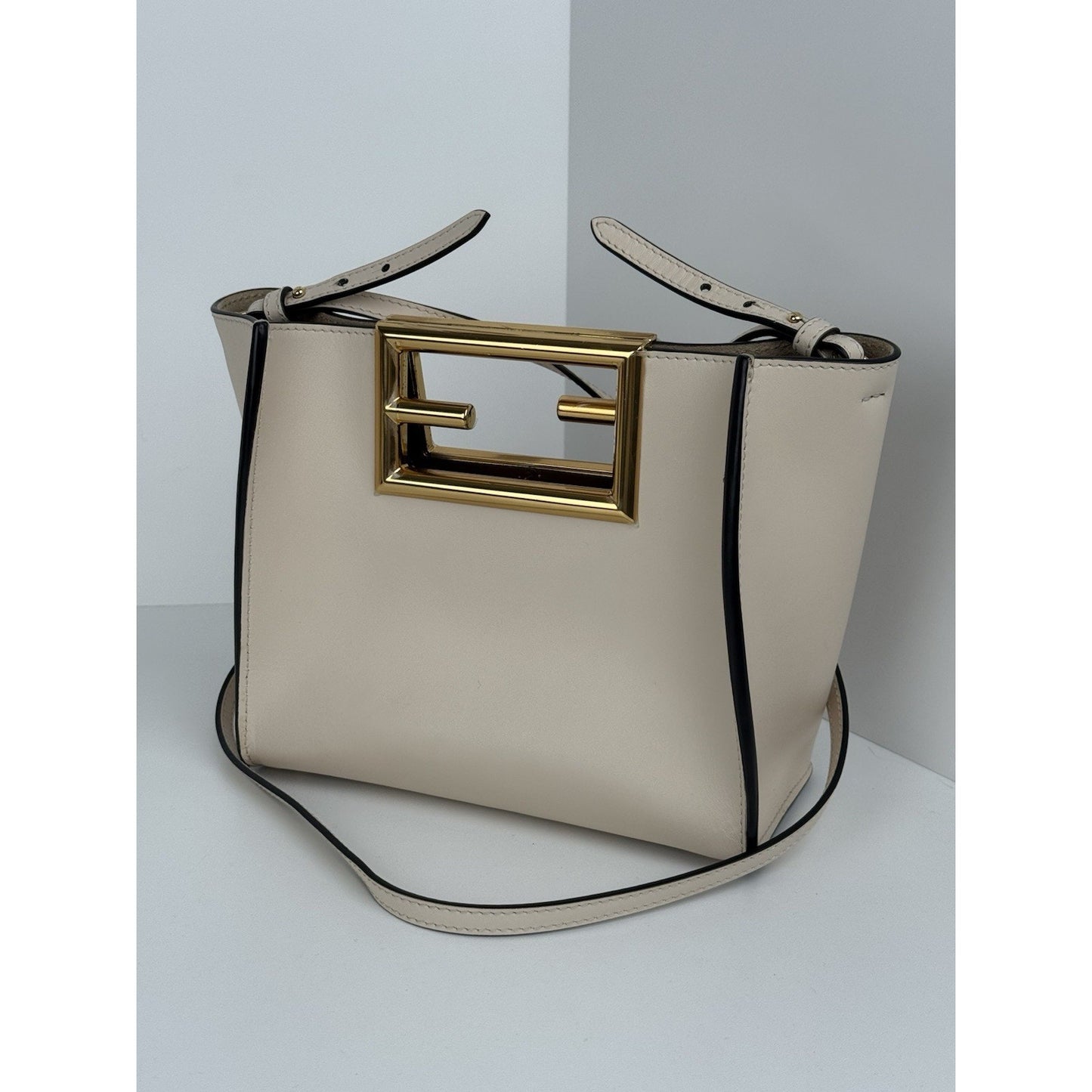 Fendi Way Small Tote Women's Crossbody Bag in Beige