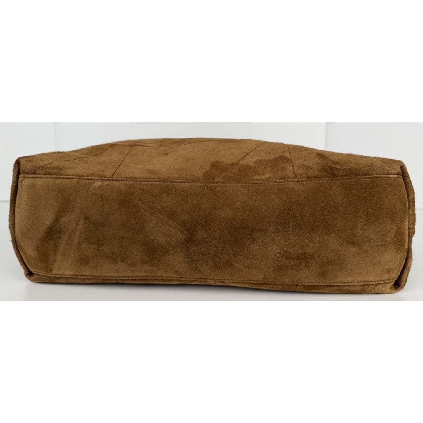 Saint Laurent Jamie Large Pochon Shoulder Bag in Brown Suede Gold HW E5