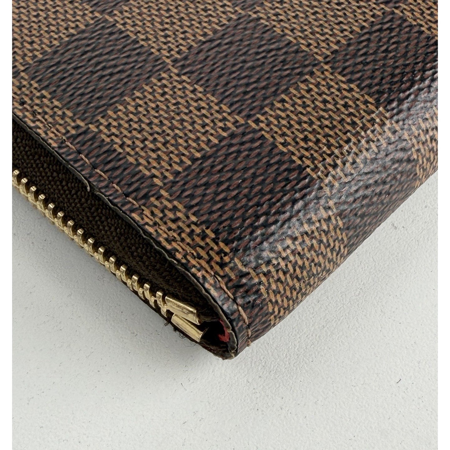 Louis Vuitton Clemence Zippy Wallet in Damier Ebene Coated Canvas NFC