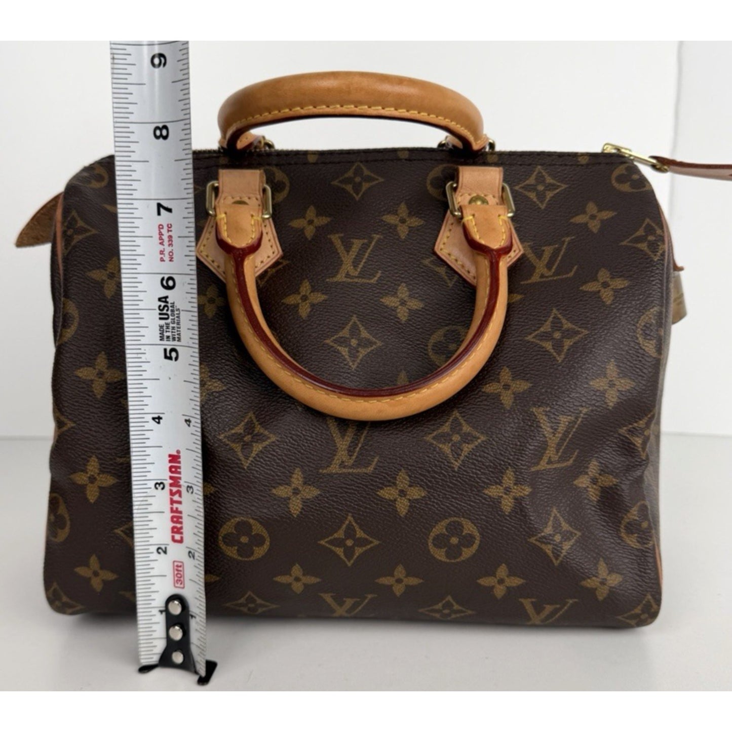 Louis Vuitton Speedy 25 Bag in Brown Coated Canvas Monogram 2019 E-1