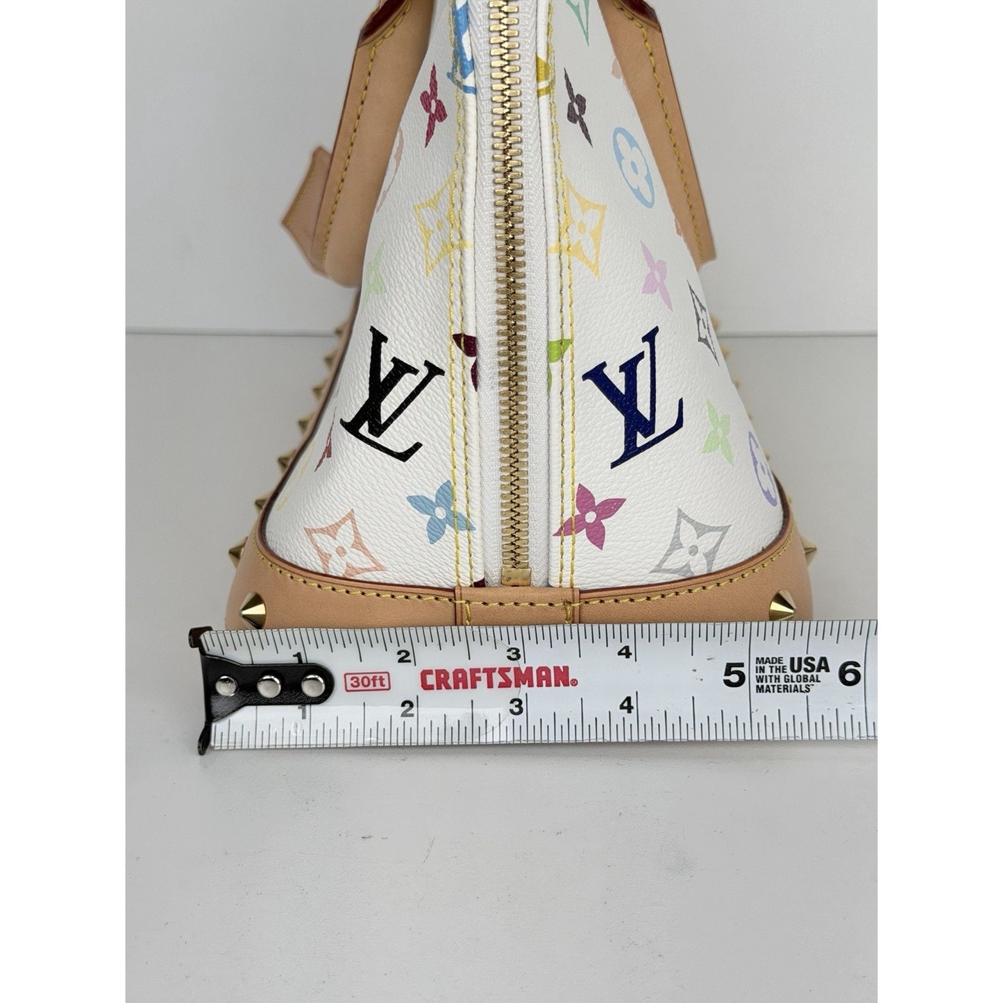 Louis Vuitton Alma PM Satchel Bag in White Monogram Multicolore Canvas 2011 D2