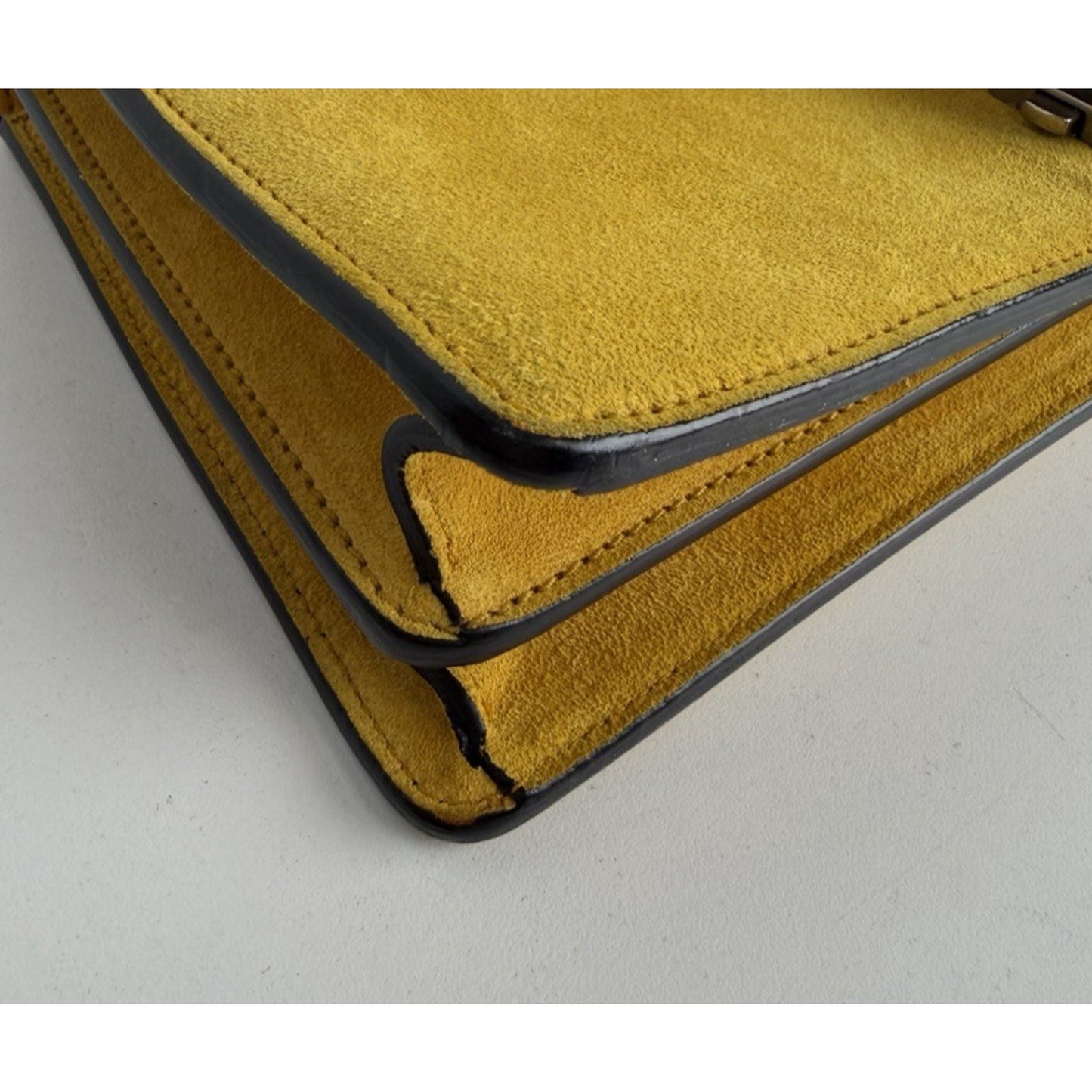 Gucci Small Suede Dionysus Yellow Shoulder Bag S-09