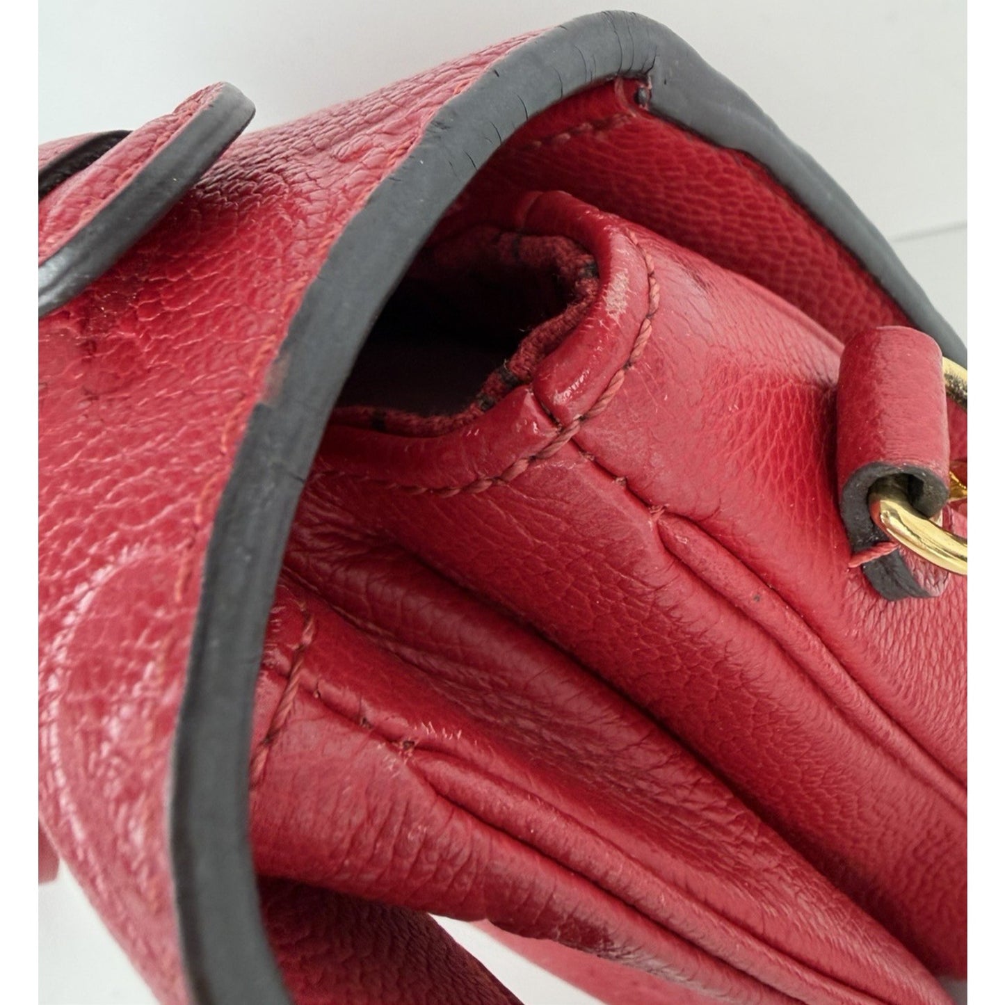 Louis Vuitton Pochette Metis Shoulder Bag Red Monogram Empreinte Leather 2018 B5