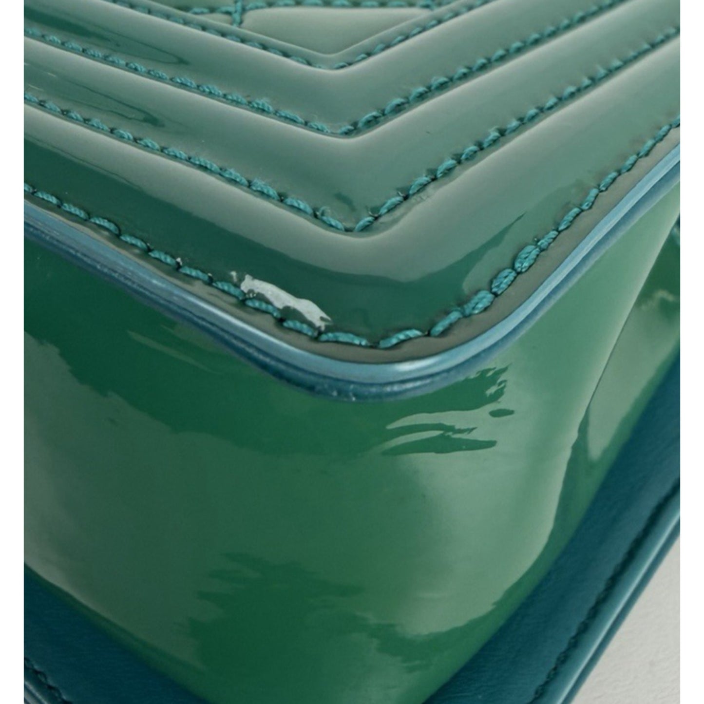 Chanel Boy Small Bag Crafted From Glossy Quilted Green Calfskin Leather 2015 E-3