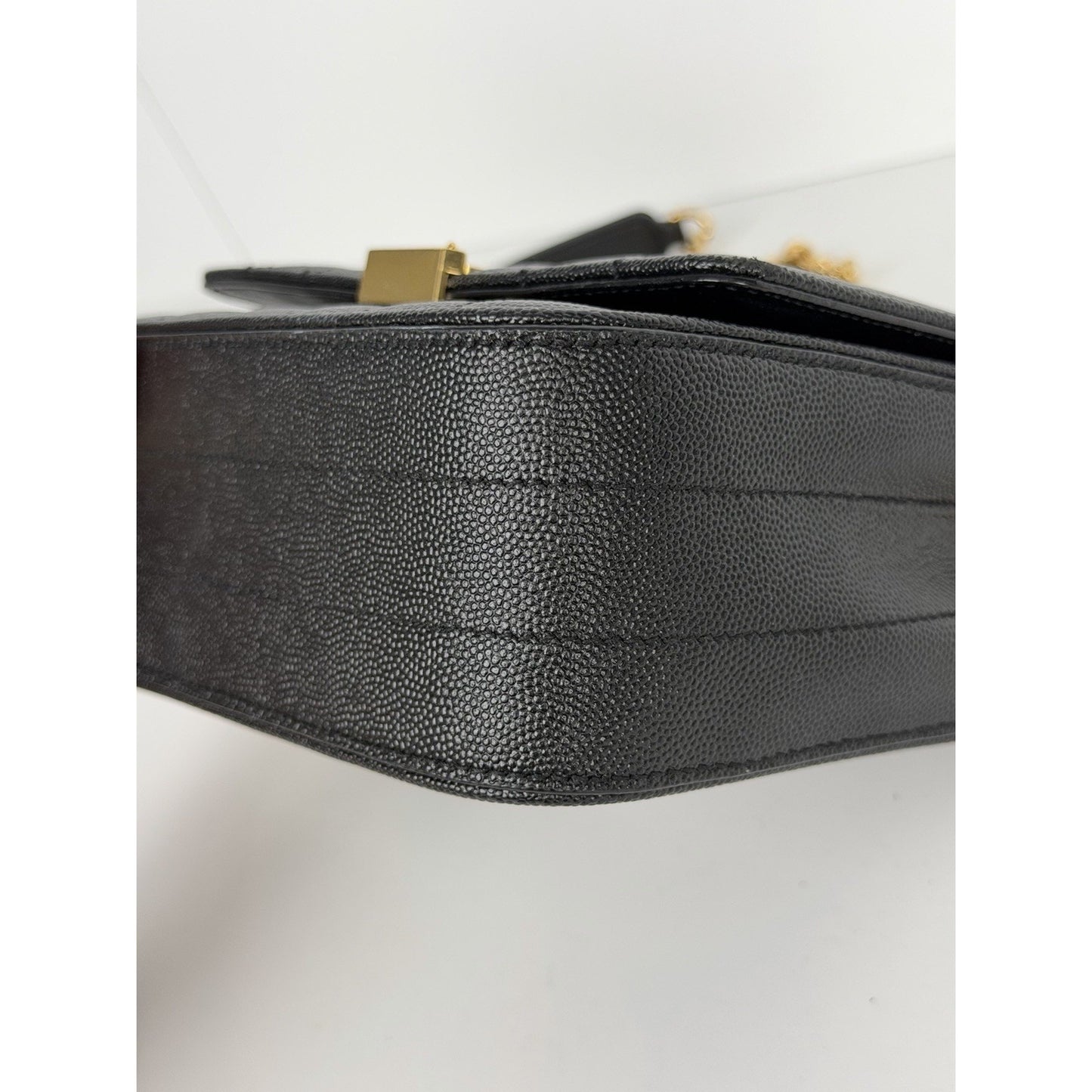 Saint Laurent Vicky Small Black Chain Quilted Bag S02