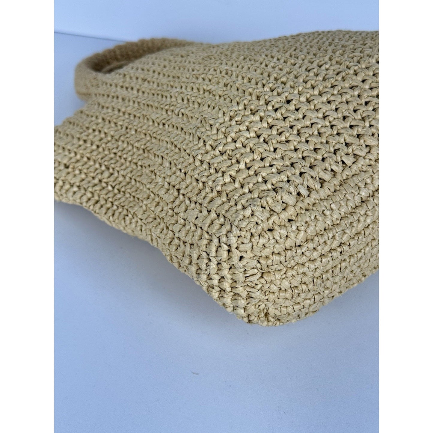 Prada Raffia Tote Bag Beige with Embroidered Logo B-2