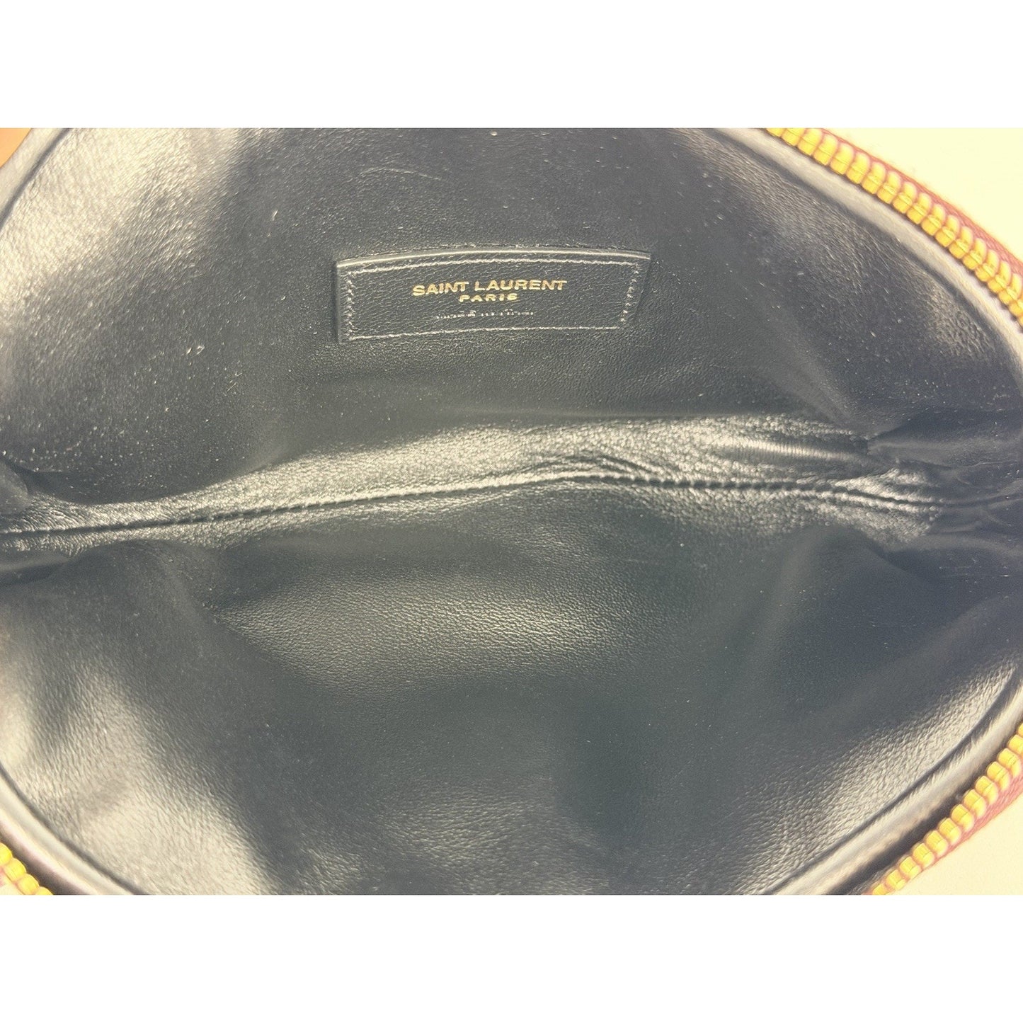 Saint Laurent Gaby Mini Bag Diamond-Quilted Leather Crossbody in Burgundy S07