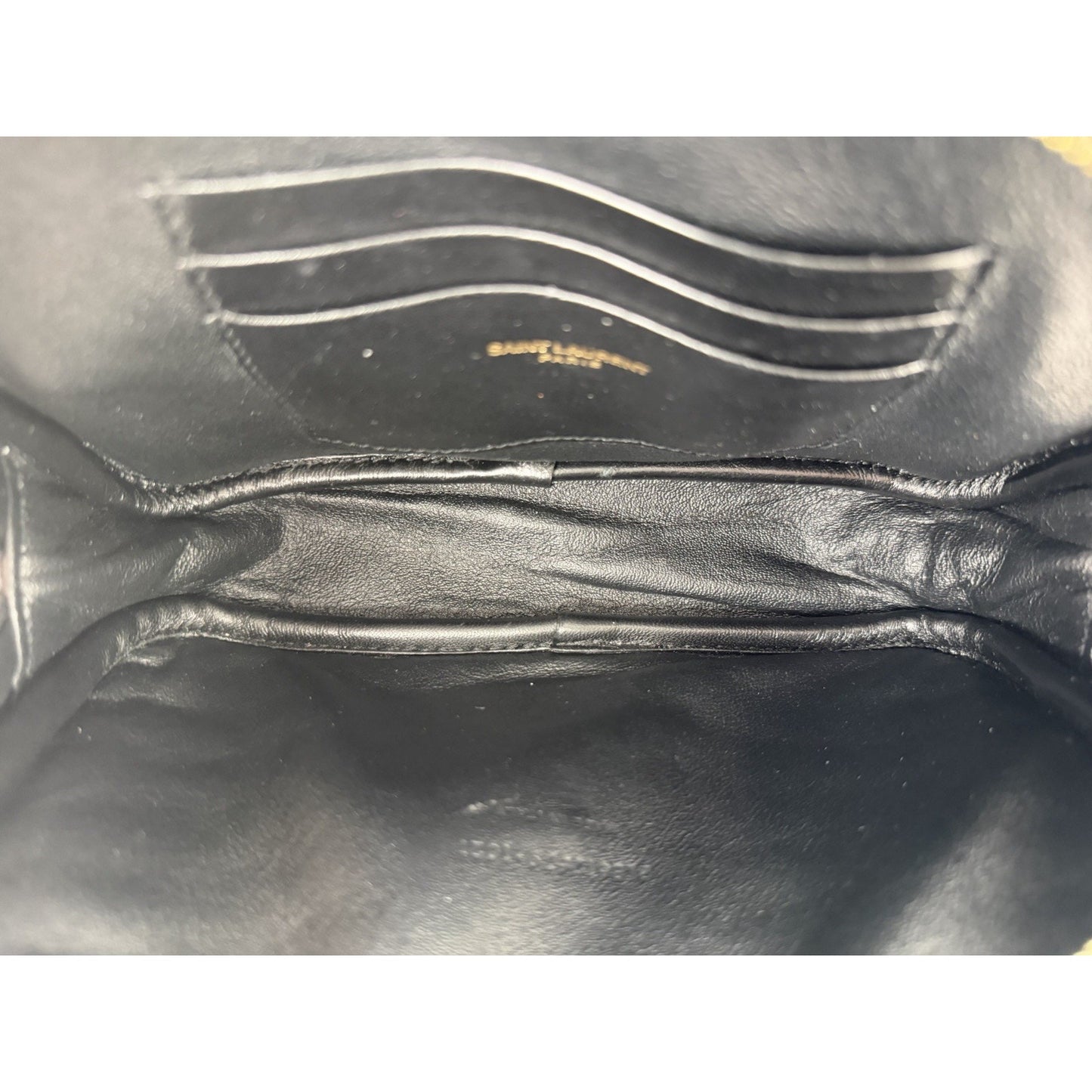 Saint Laurent Lou Camera Bag Mini in Black Quilted Grain De Poudre Leather S-01