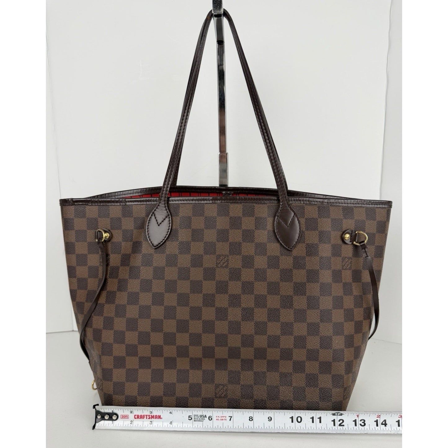 Louis Vuitton Neverfull MM Tote Bag in Damier Ebene Coated Canvas 2009 S-19