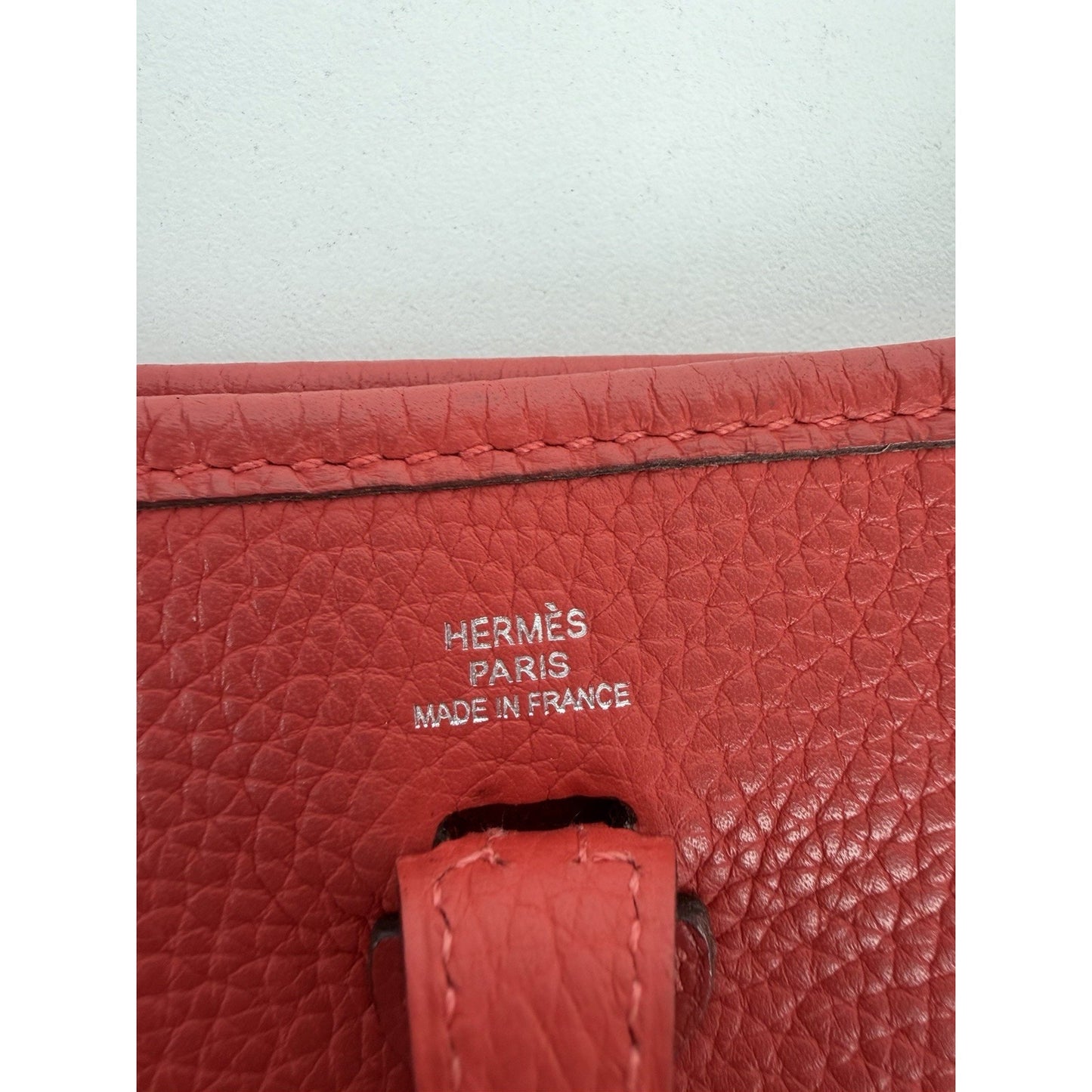 Hermes Evelyne TPM 16 Bag in Red Taurillon Clemence Leather 2015 C1