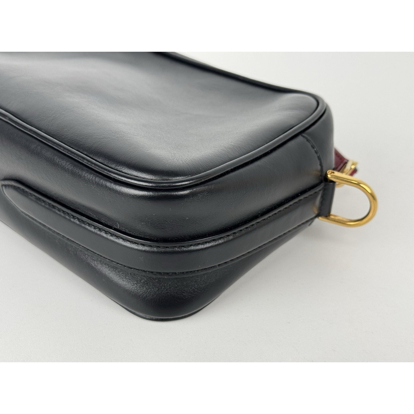 FENDI Vitello Century Bi-Color FF 1974 Embossed Mini Camera Case Maya B-9