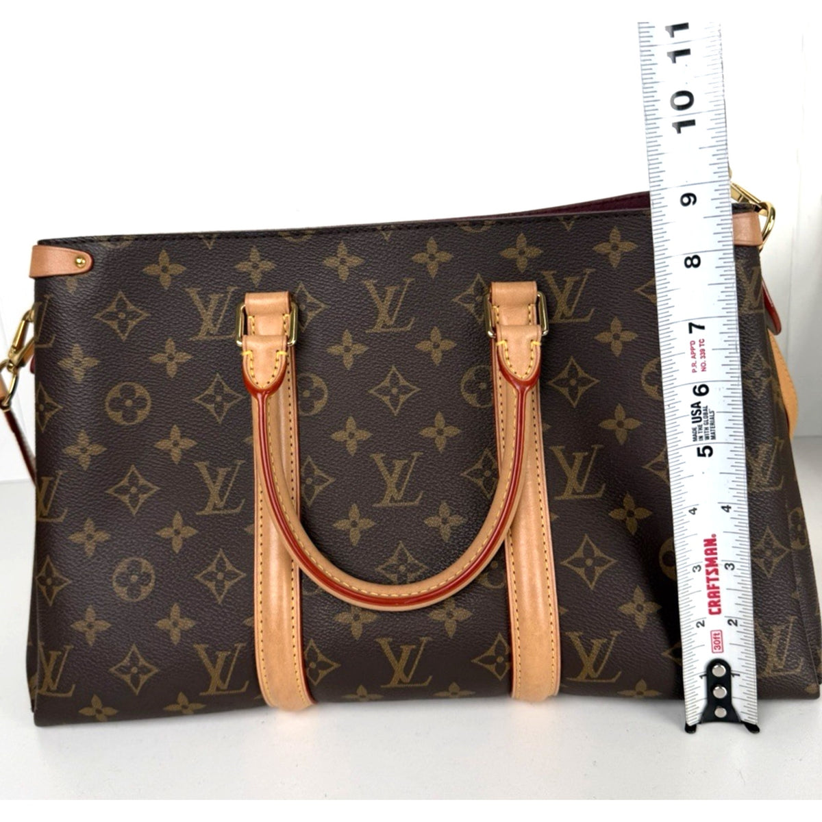 Louis Vuitton Soufflot MM Shoulder Bag LV Monogram Brown Coated Canvas 2020 S21