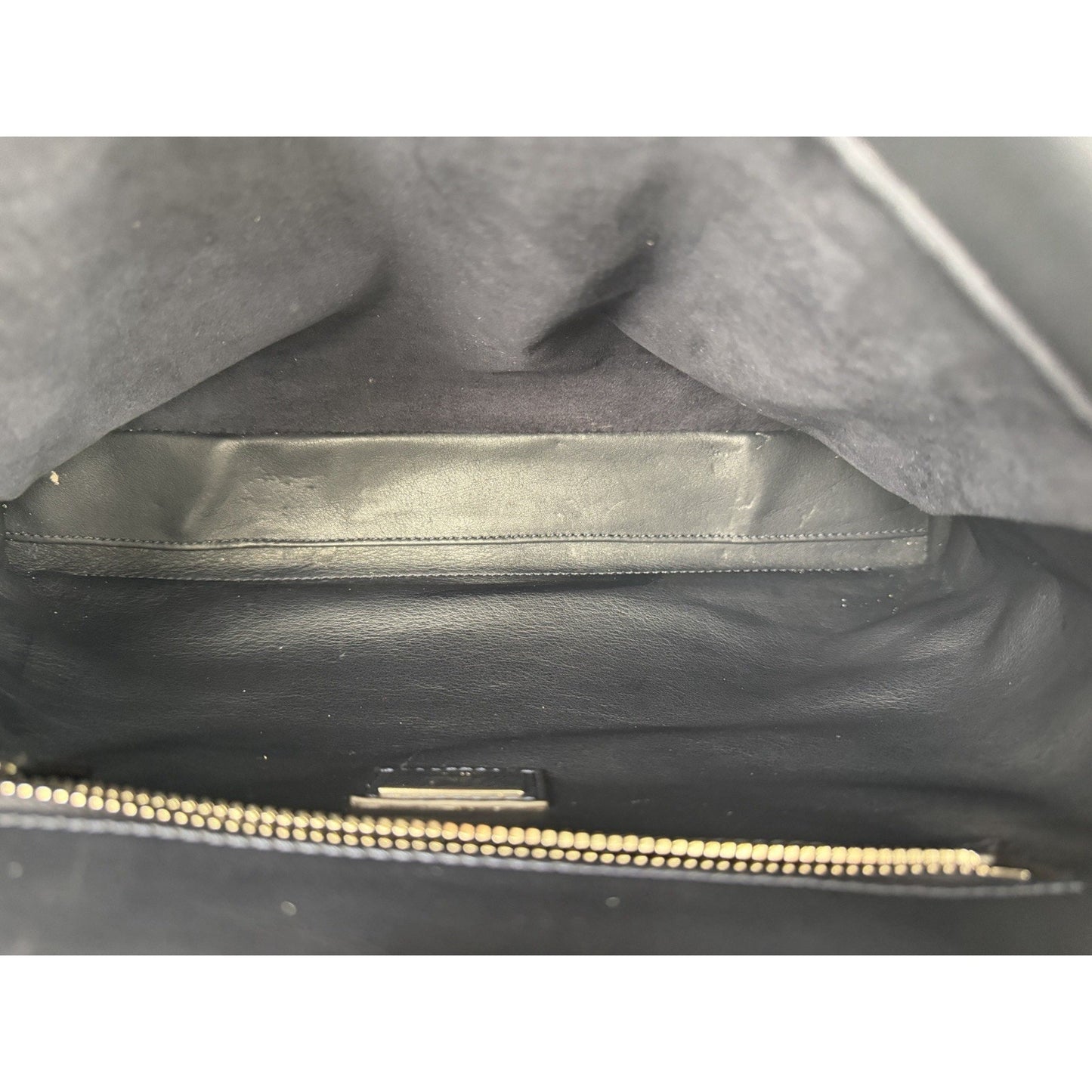 Fendi Ruffle Peekaboo By The Way Tote Bag Regular in Navy Blue Leather S-18