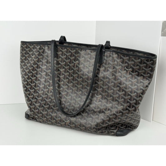 GOYARD Saint Louis PM Coated Canvas Tote Bag Black