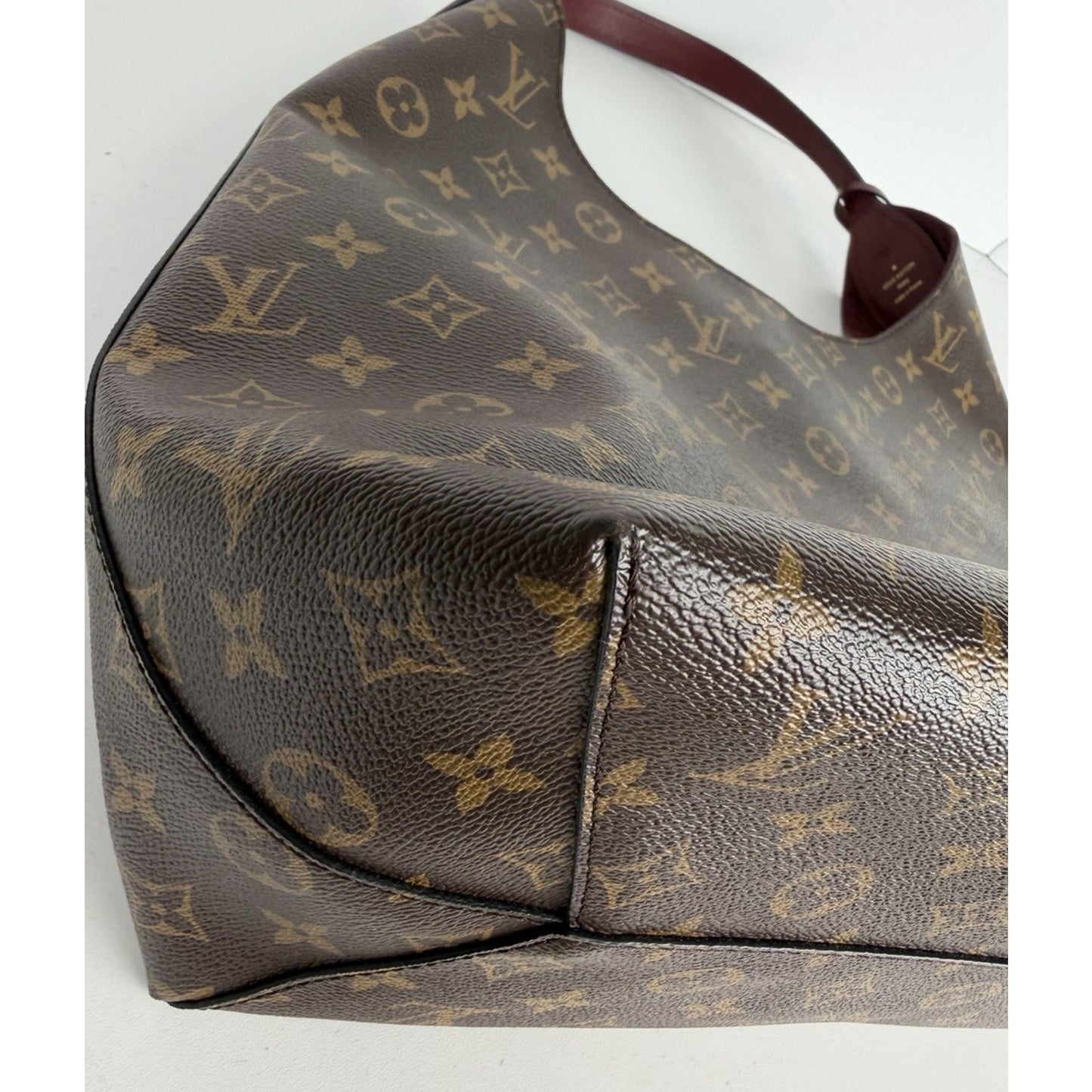 Louis Vuitton Flower Hobo Shoulder Bag in Brown Monogram Coated Canvas 2018 S