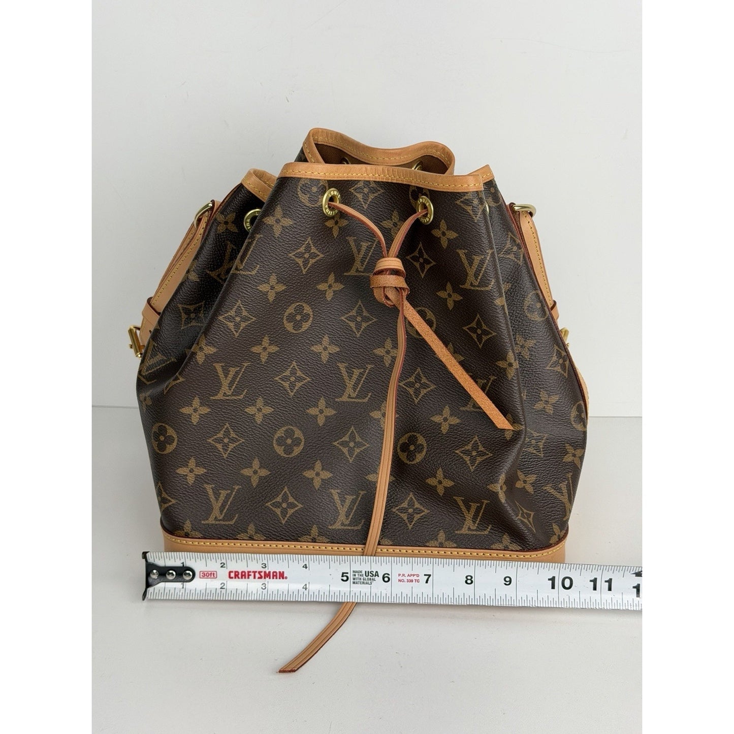 Louis Vuitton Petit Noe Shoulder Bag NM in Brown Monogram Coated Canvas NFC S