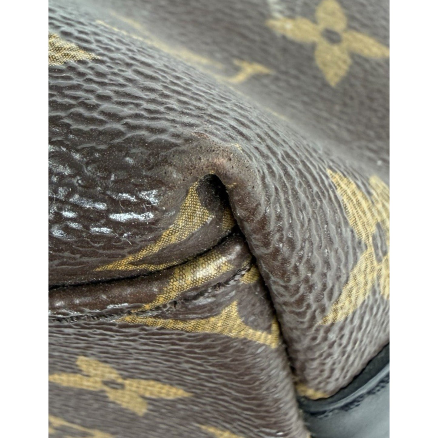 Louis Vuitton Kitan Tote Bag Monogram Macassar Coated Brown Canvas 2014 S