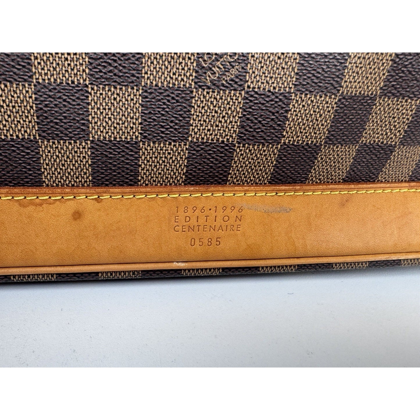 Louis Vuitton Damier Ebene Clipper Travel Bag Brown Canvas Lim Ed 1996 S