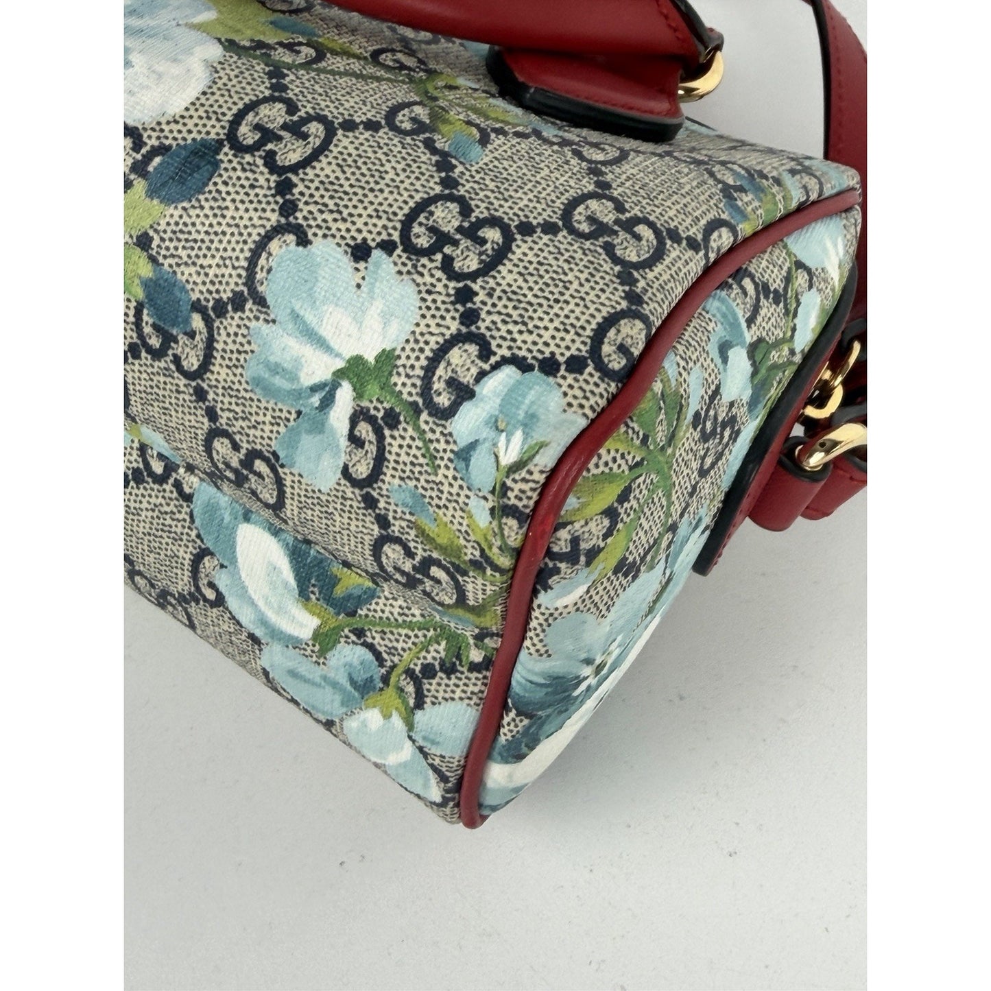 Gucci Blooms Boston Mini Top Handle Bag in Multicolor GG Supreme Canvas S-08