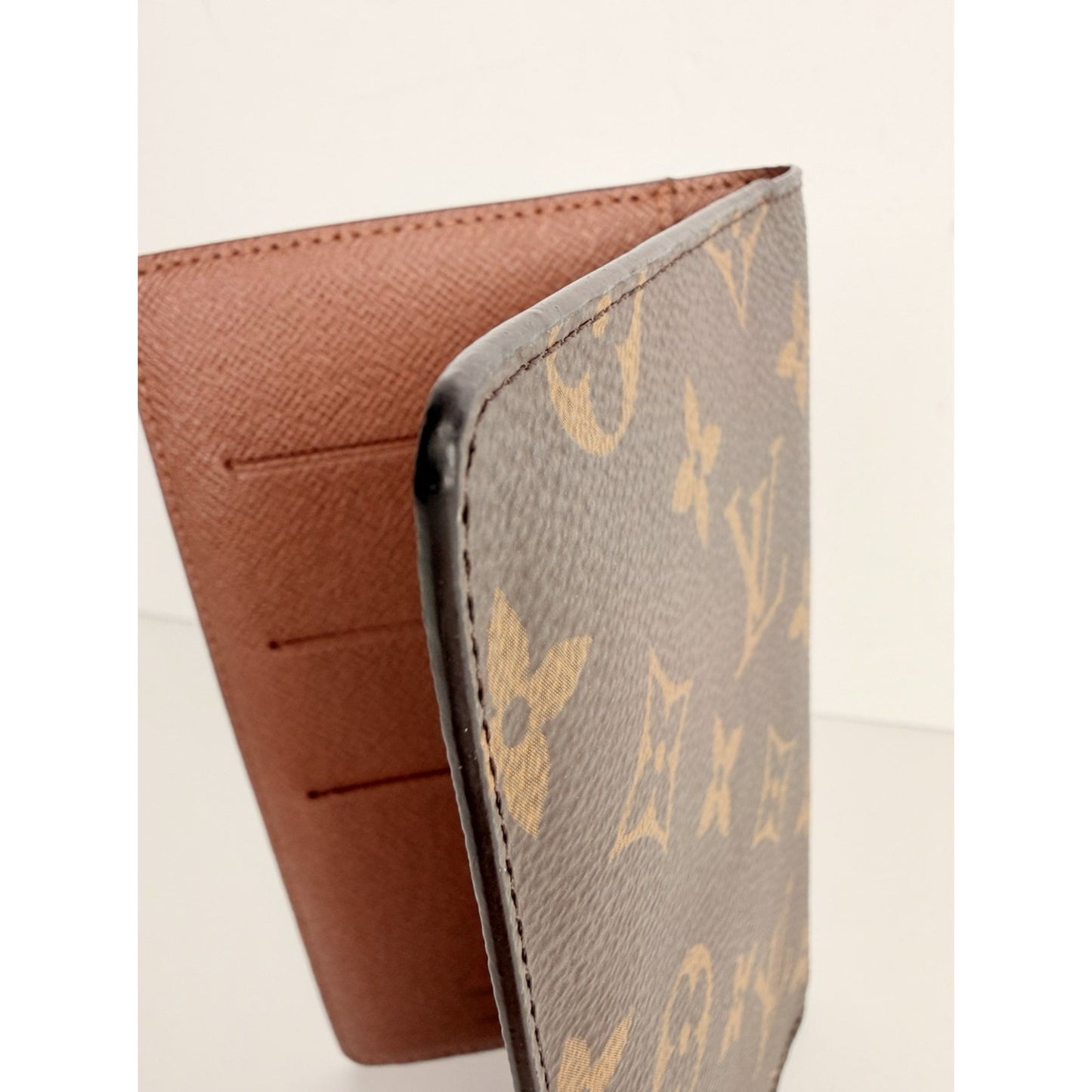 Louis Vuitton Pocket Agenda Cover Credit Card Slots Brown Canvas NFC