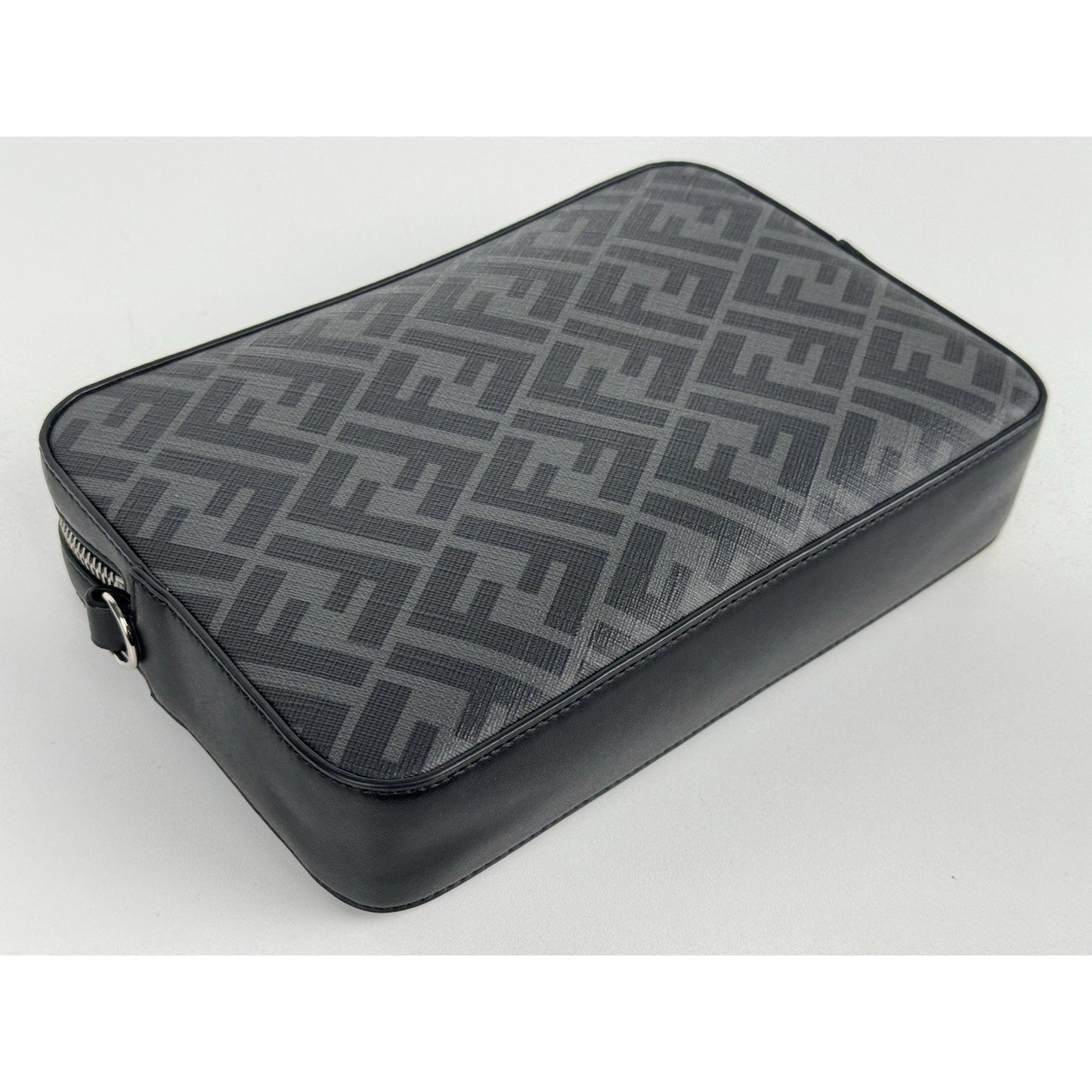 Fendi Diagonal Zucca Multicolor Camera Bag with Silver Hardware S09