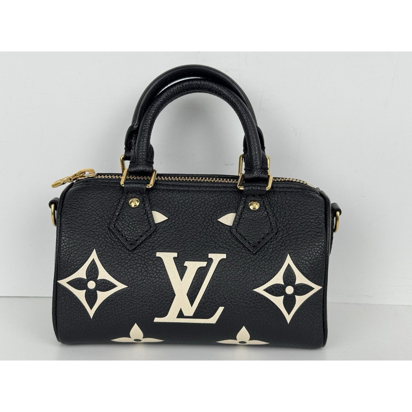 Louis Vuitton Monogram Empreinte Giant Nano Speedy Black R-1