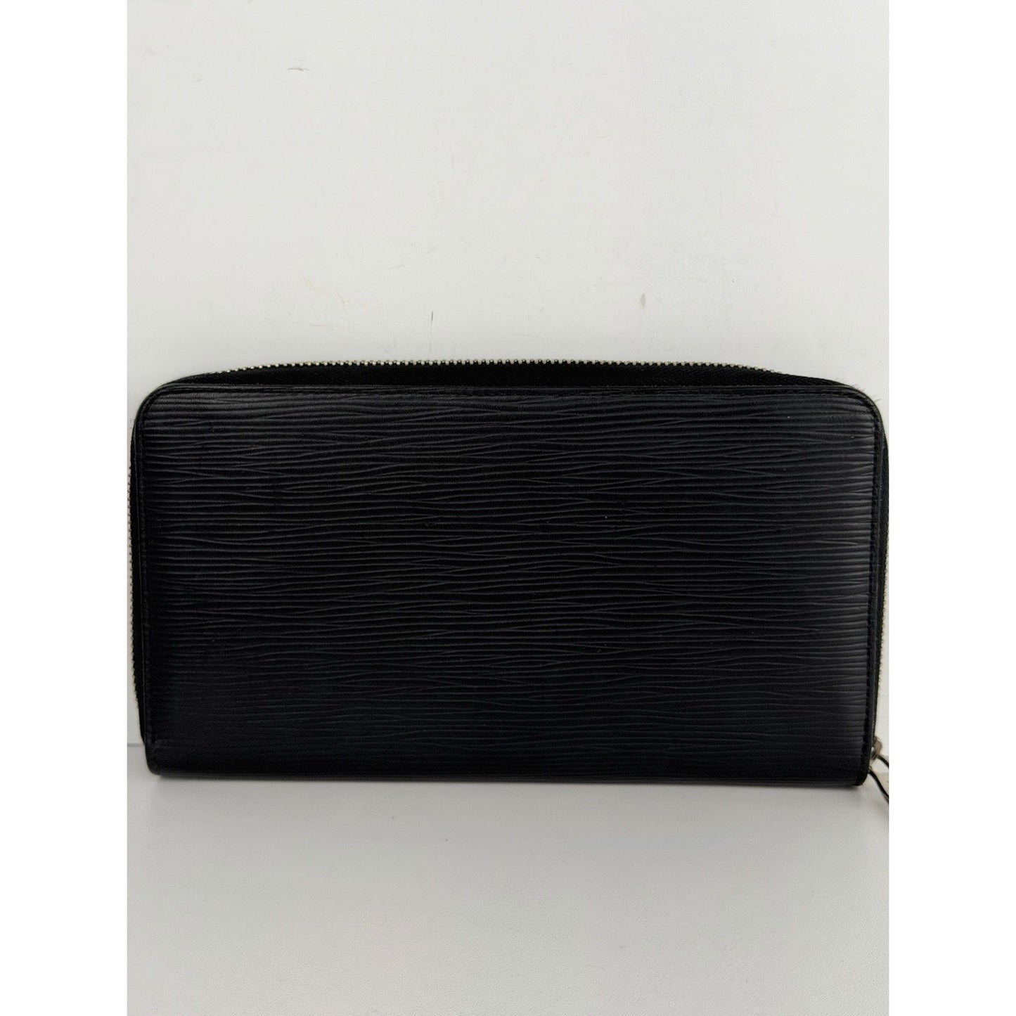 Louis Vuitton Zippy Wallet Organizer Black Leather&Silver-tone hardware 2014 K1
